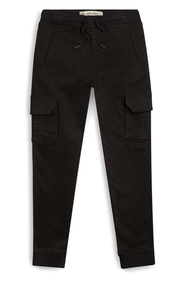 Older Boy Black Jersey Cargo Pants | Older Boys' Jeans & Shorts | Older Boys' Clothes | Boys