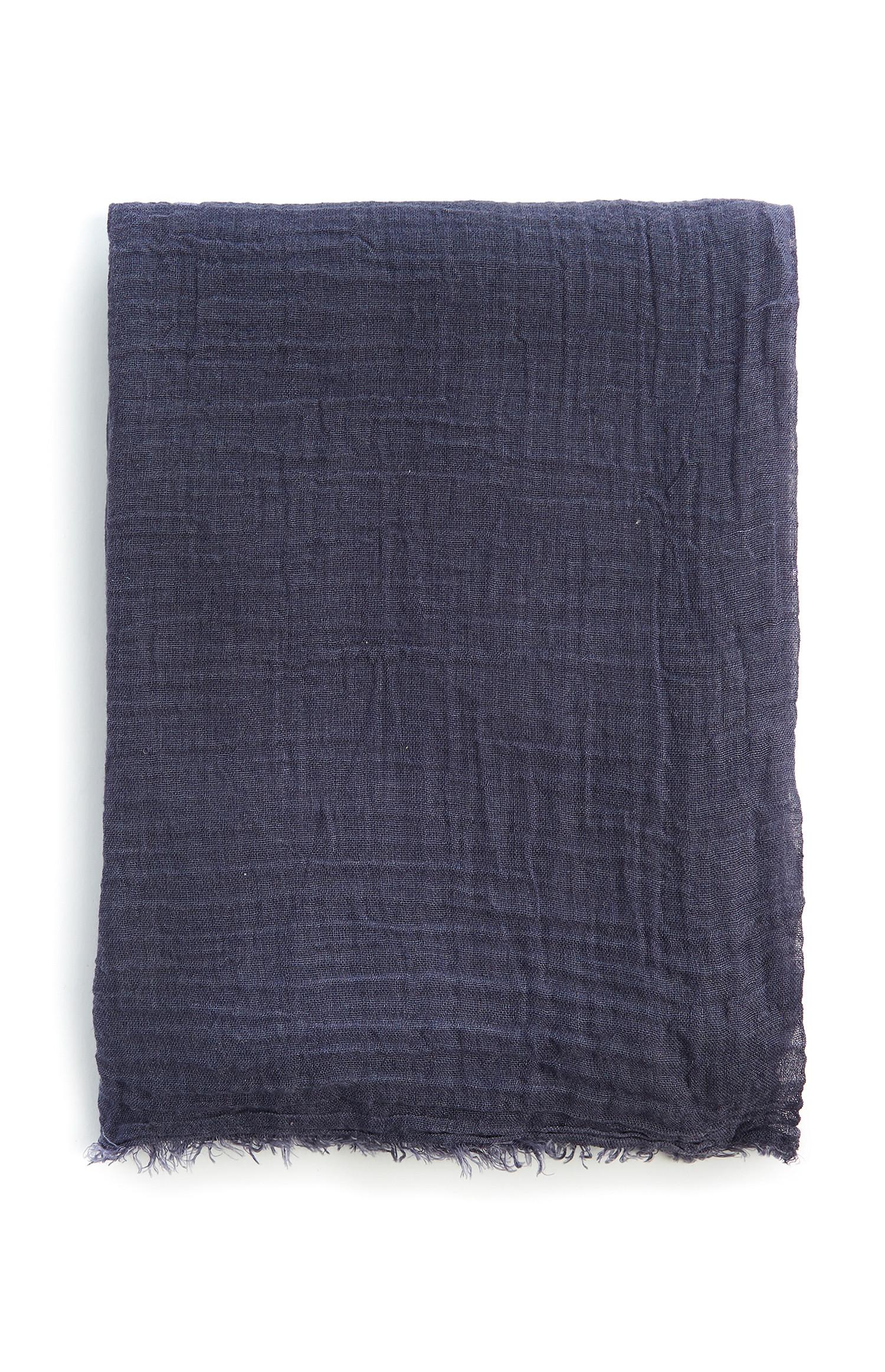 Foulard bleu marine effiloché