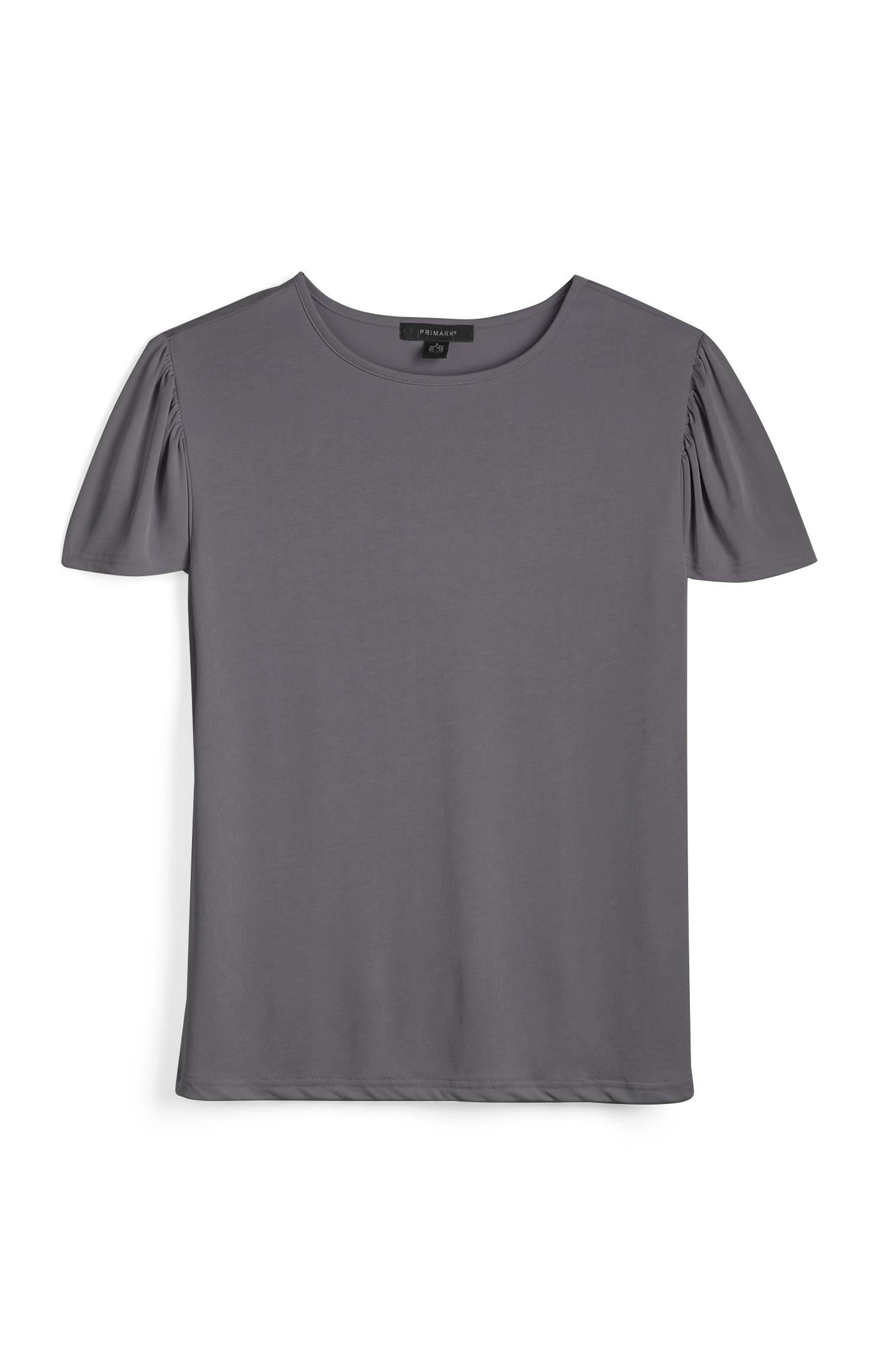 T-shirt manga curta carvão