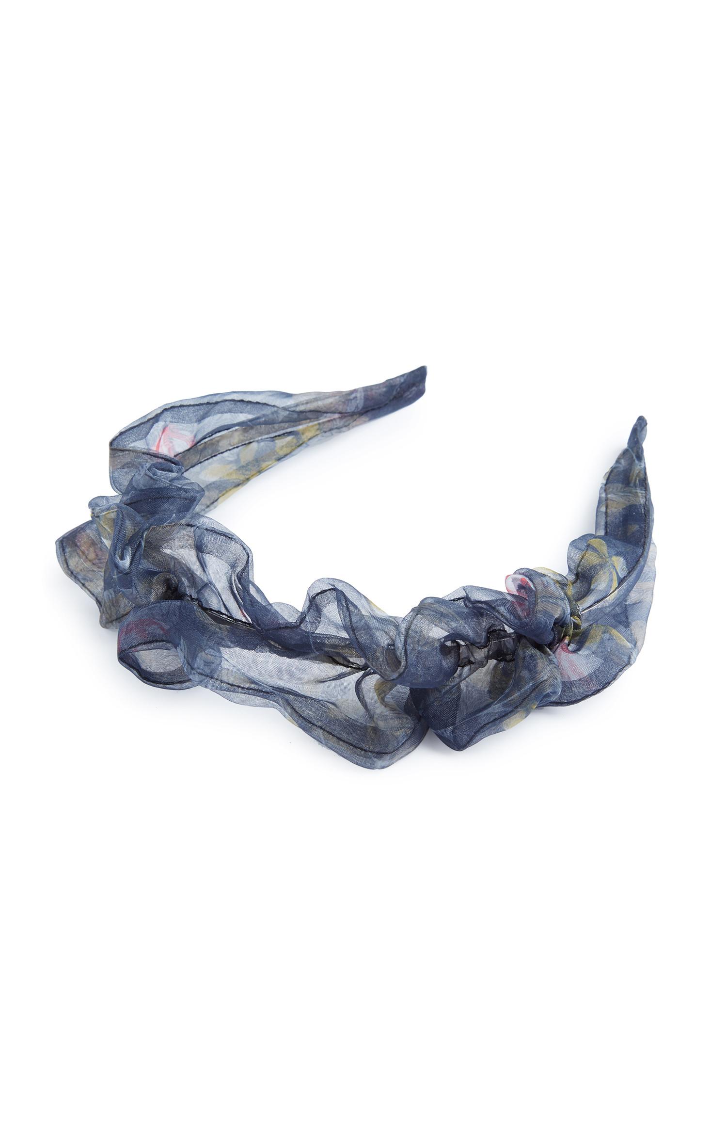 Bandolete folhos organza preto