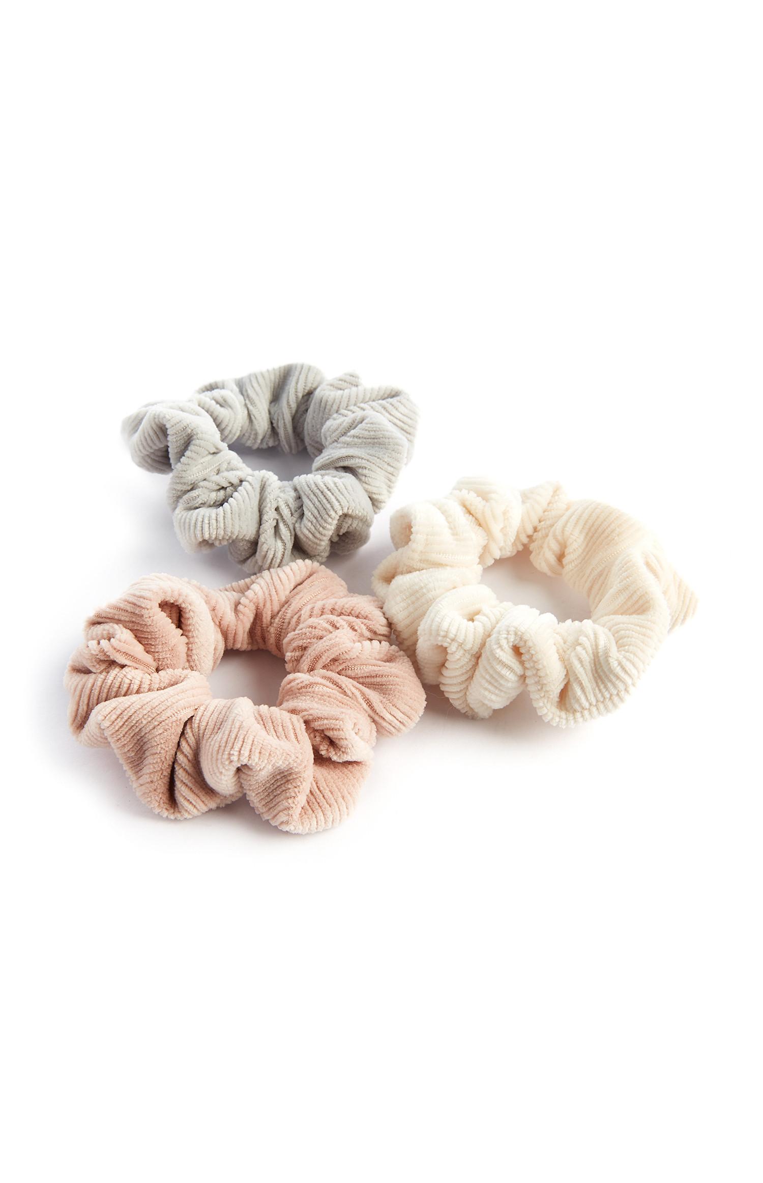 Pack 3 elásticos cabelo bombazina pastel