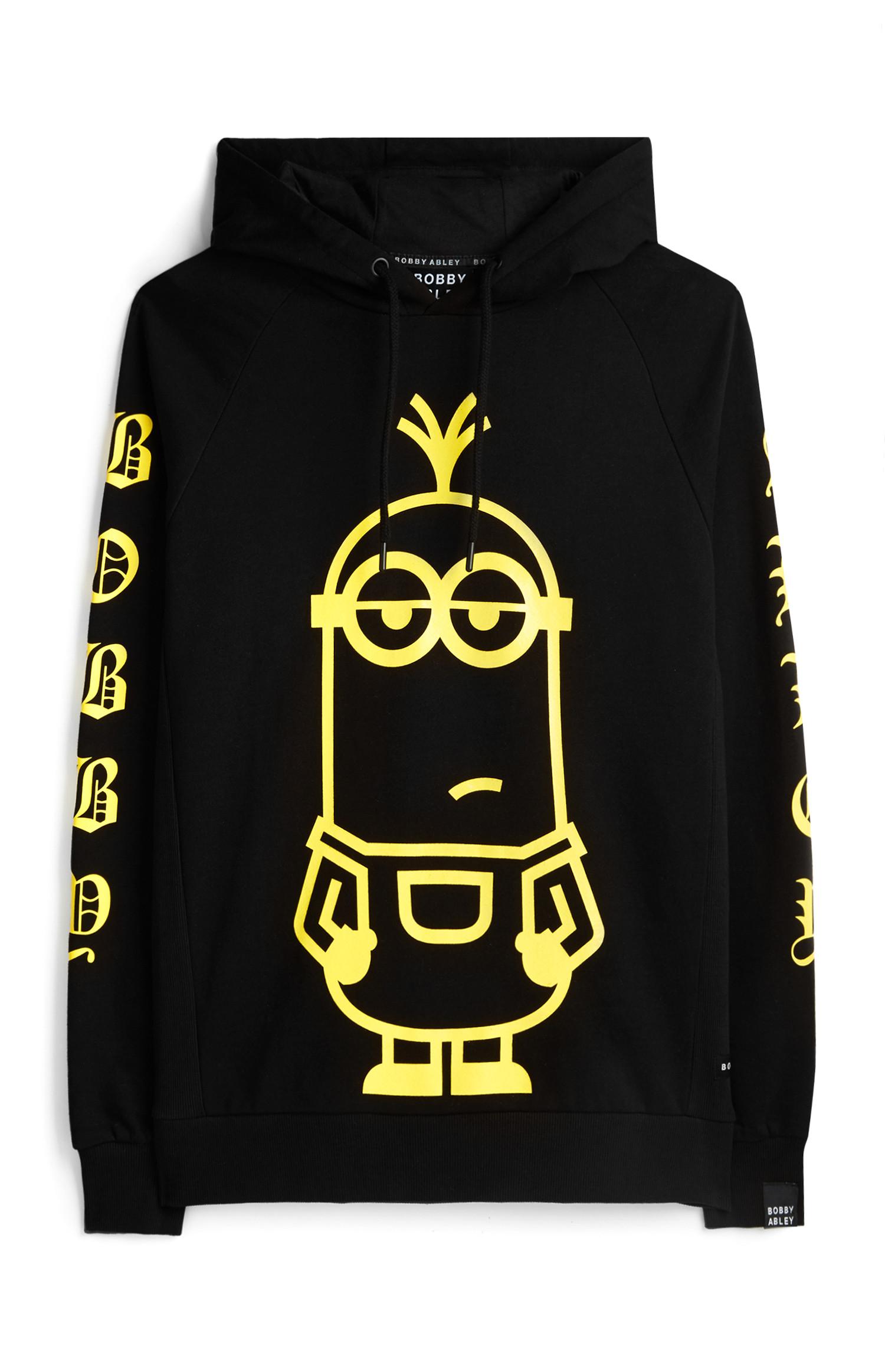 Sweat à capuche noir Les Minions par Bobby Abley