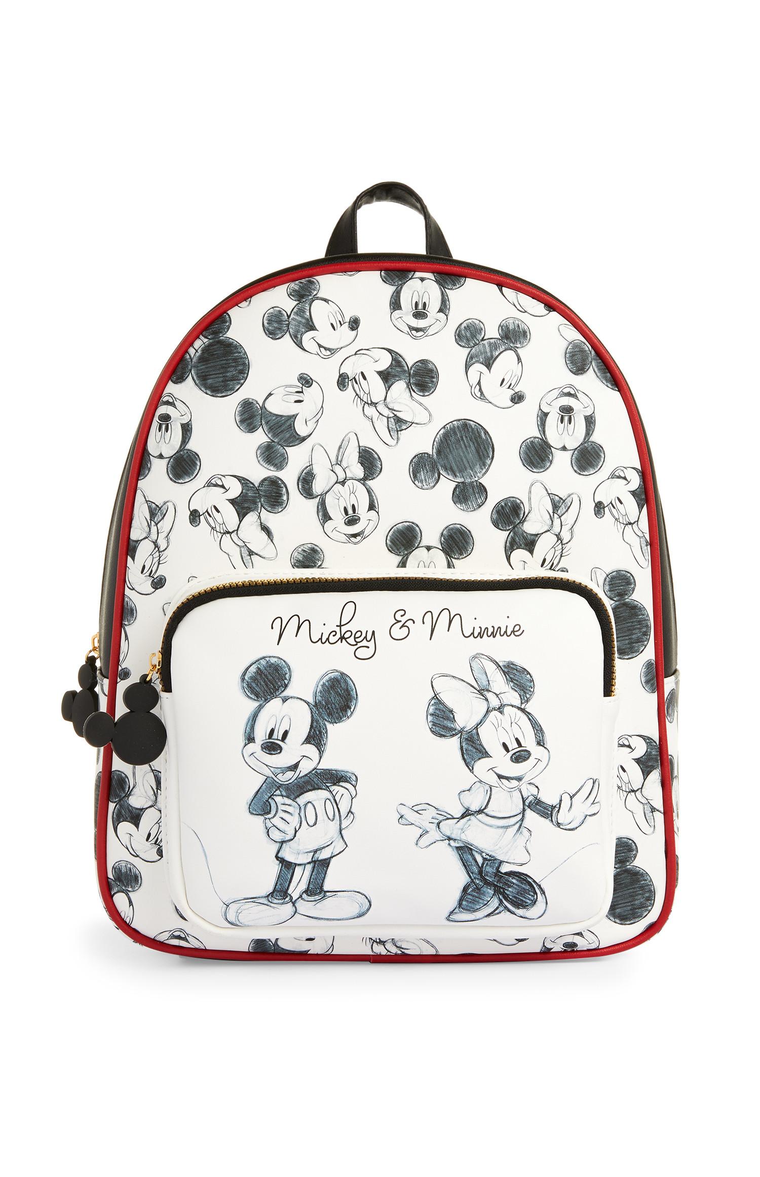 Mochila Mickey e Minnie preto e branco