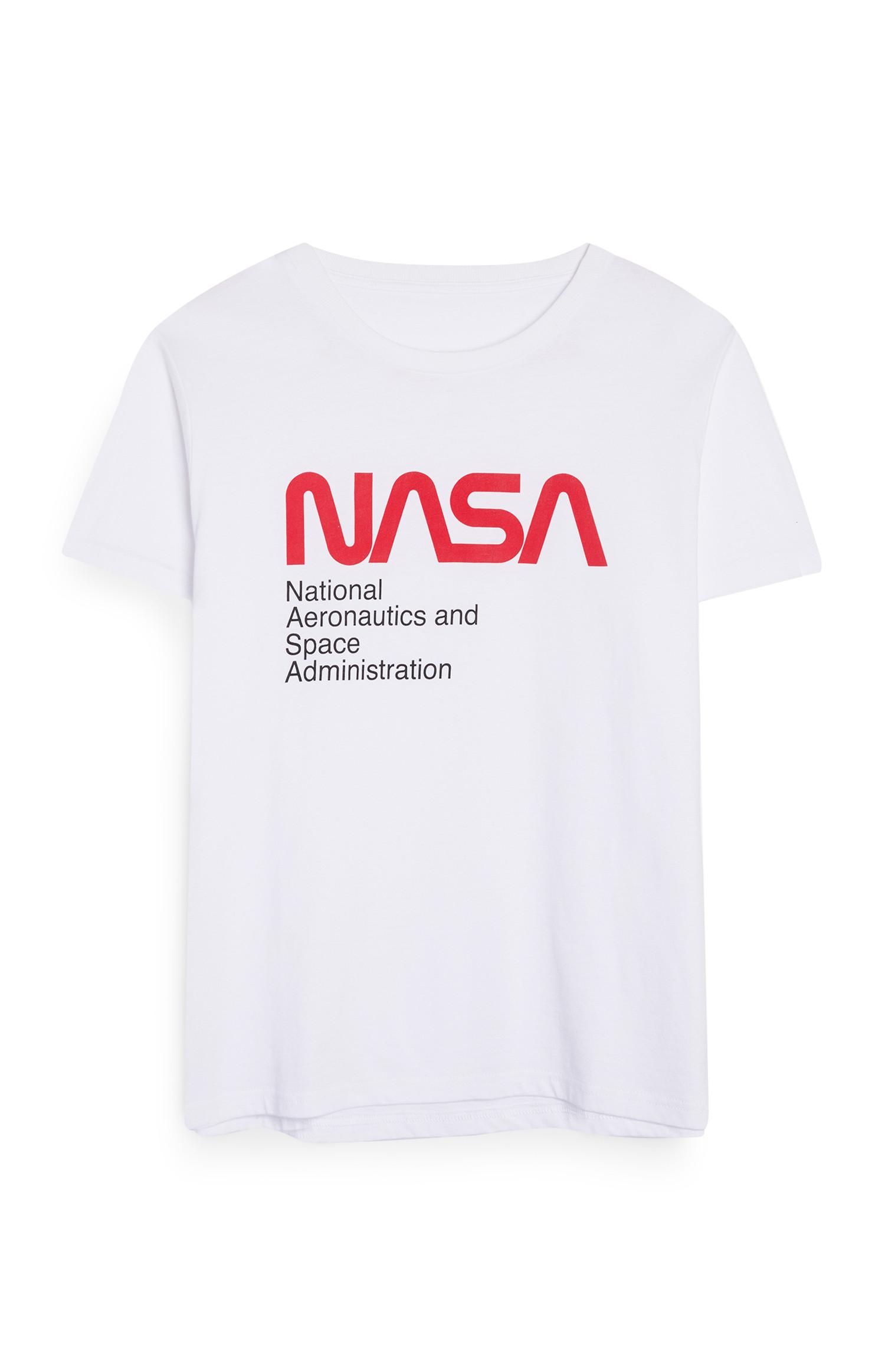 T-shirt logótipo NASA branco