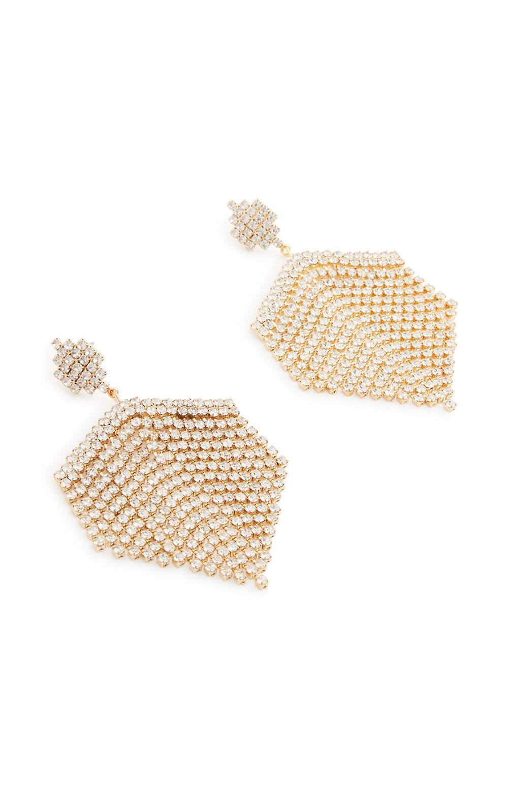 Brincos pendentes franjas dourado