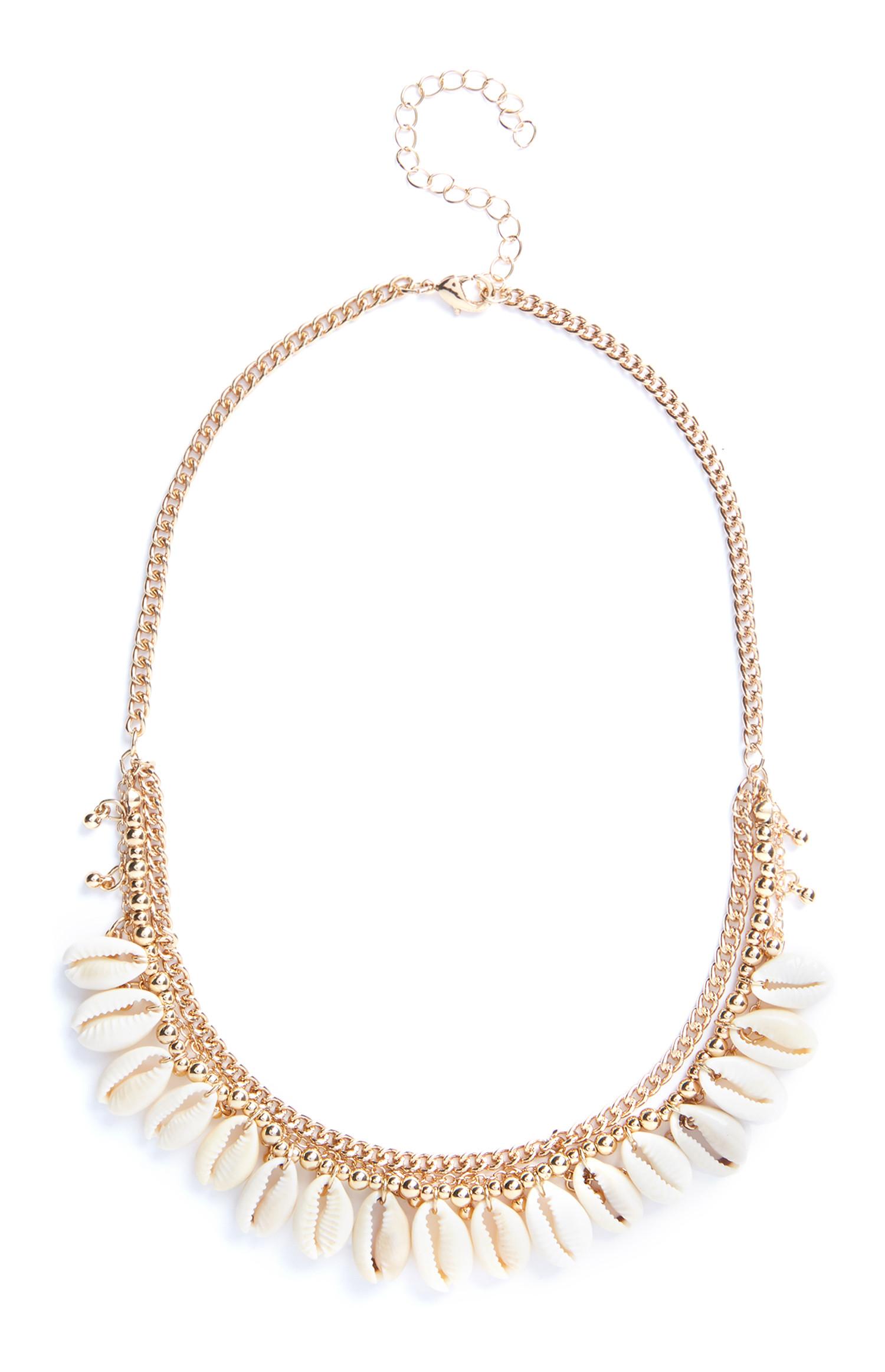 Collier avec pendentifs coquillage