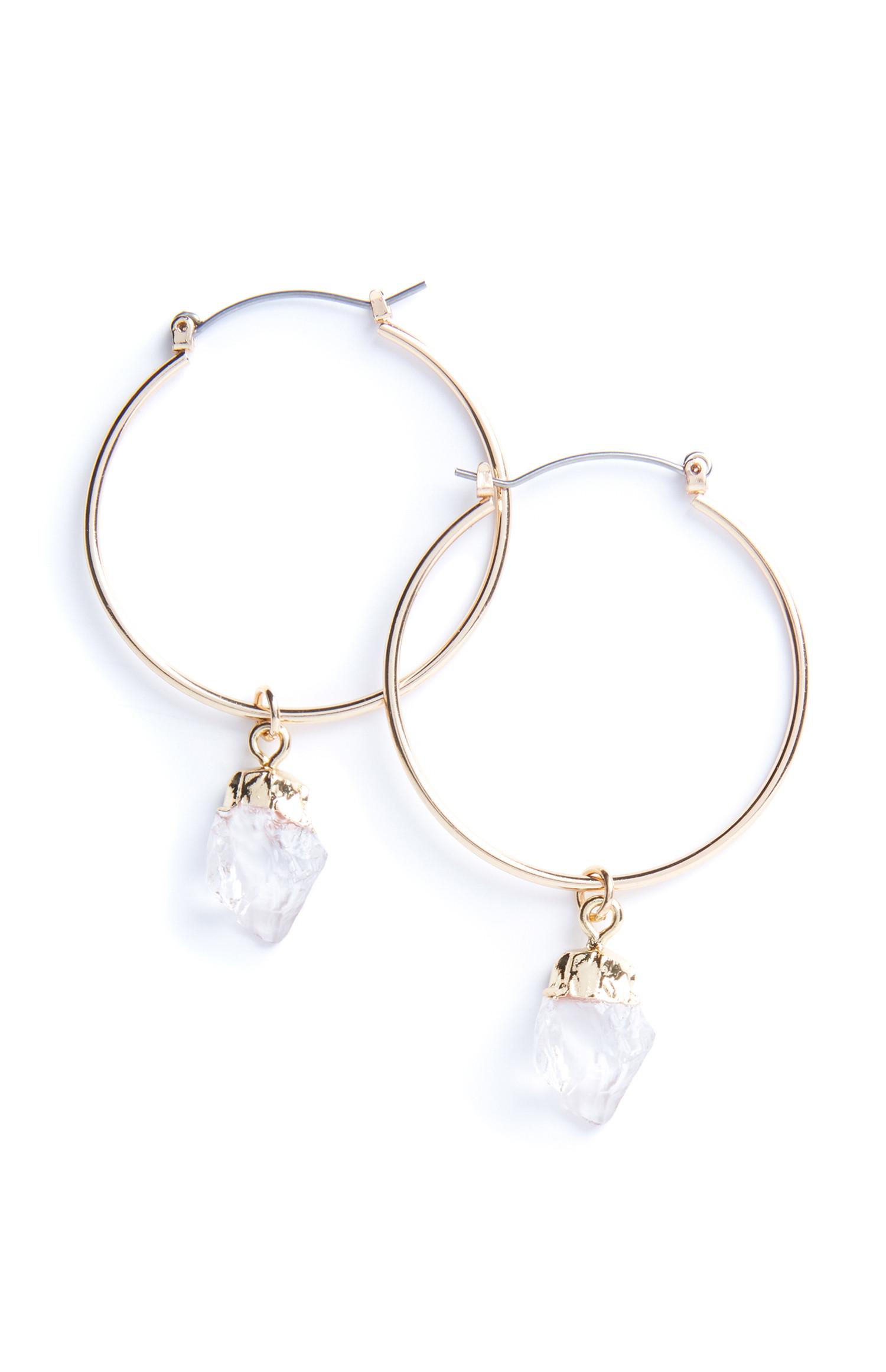 Créoles à pierres transparentes