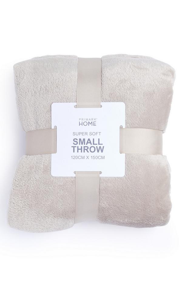 Beige Small Supersoft Throw