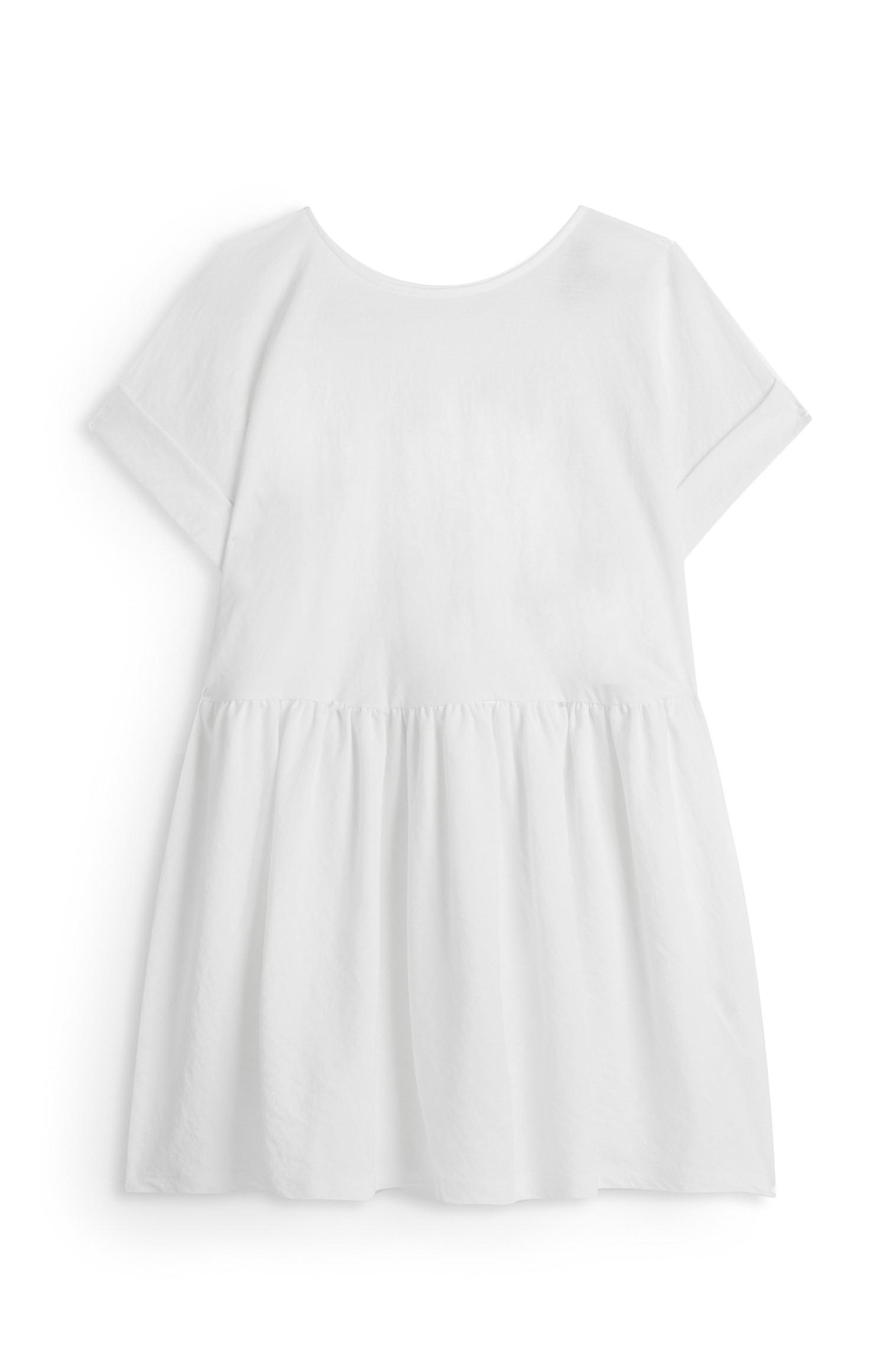 Top franzidos peplum branco