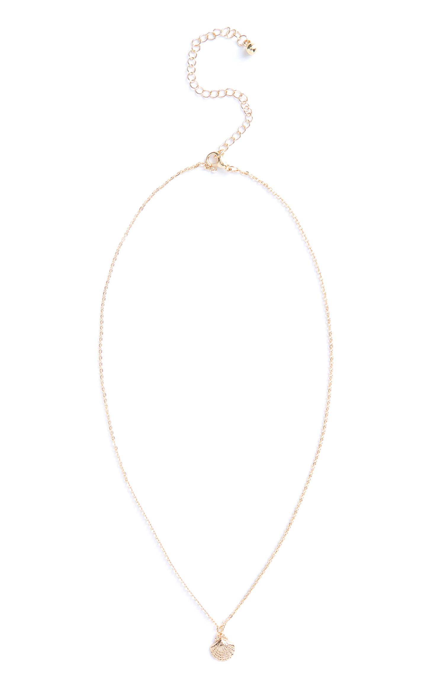 Colar pendente concha dourado