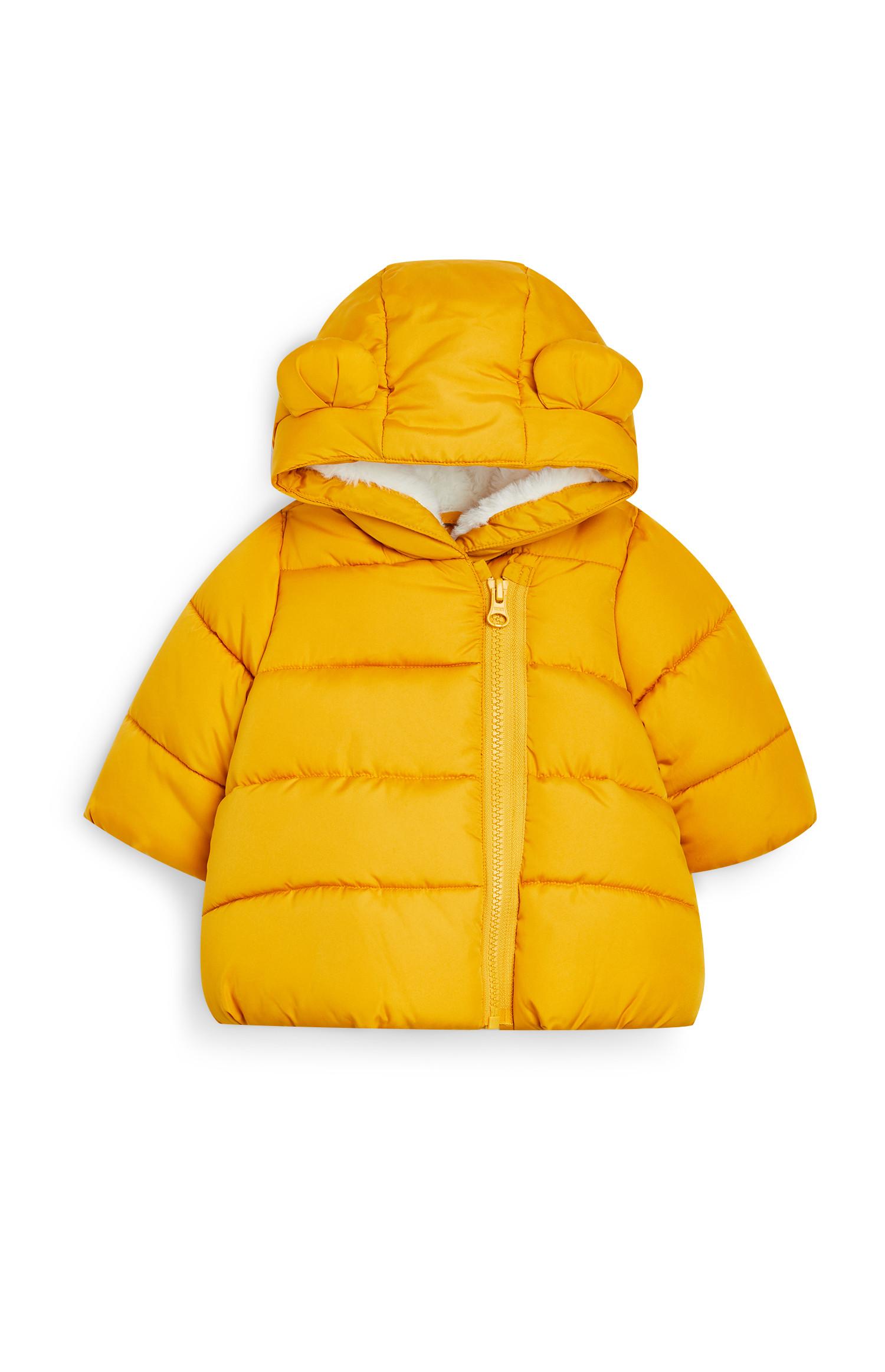Casaco acolchoado/orelhas menina bebé amarelo
