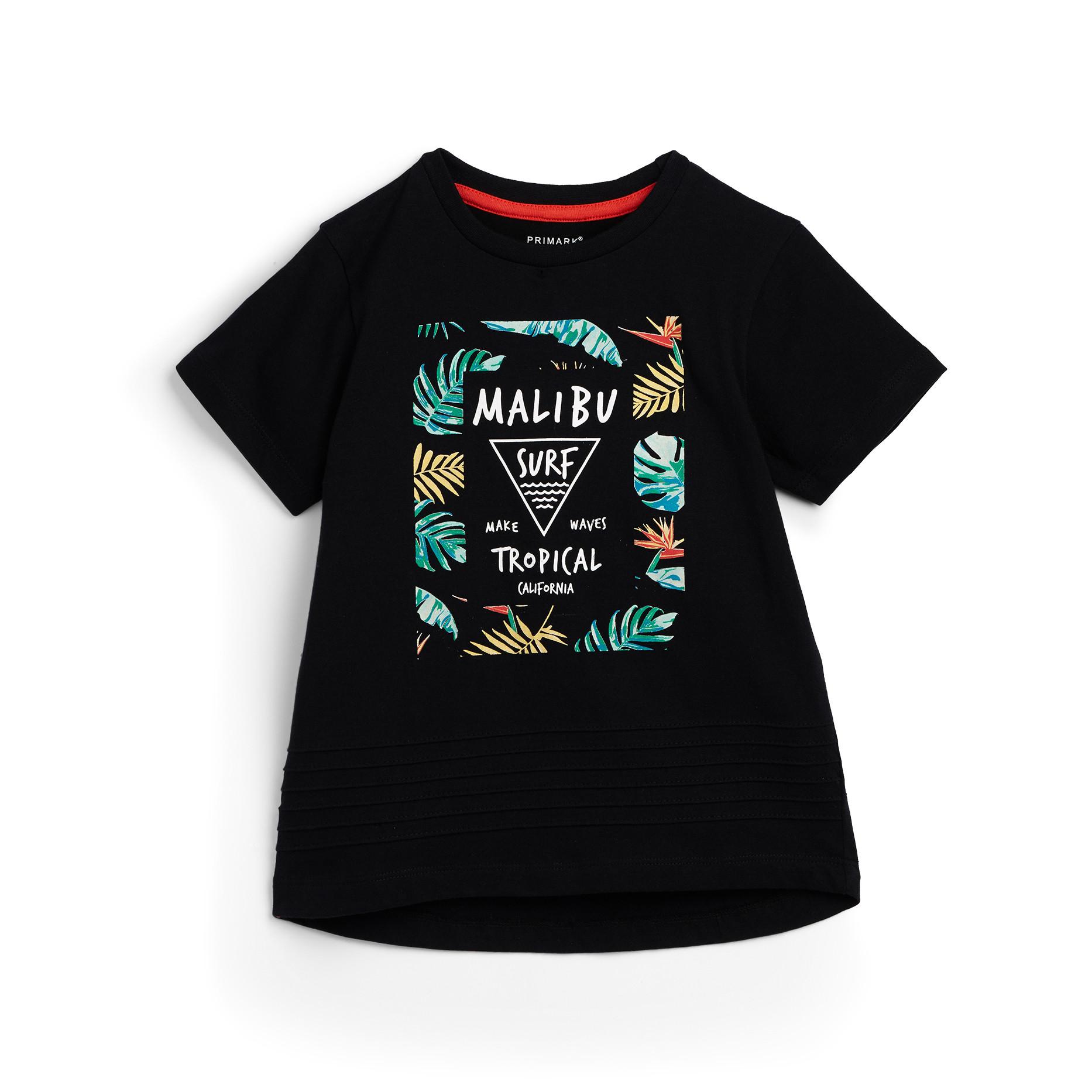 Camiseta negra con «Malibu» para niño pequeño | Ropa de niño de 2 a 7 años | Moda niños | Ropa para niños Todos los productos Primark | Primark España