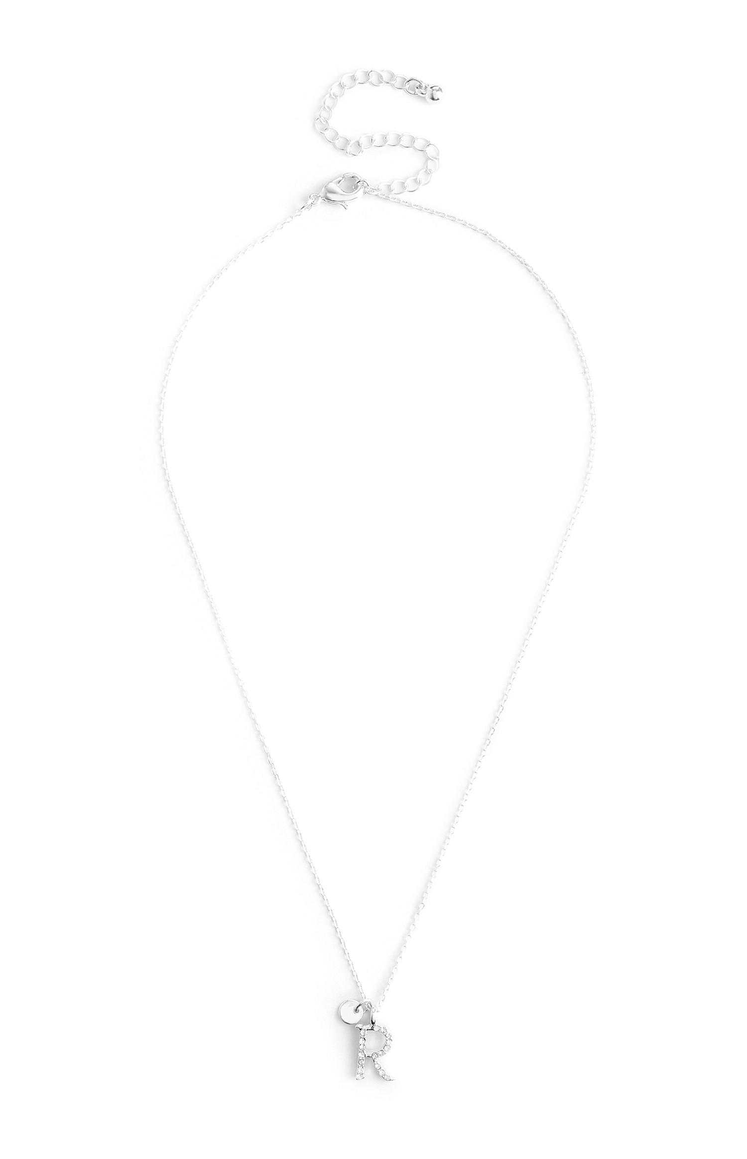 Colar signo zodíaco letra R prateado