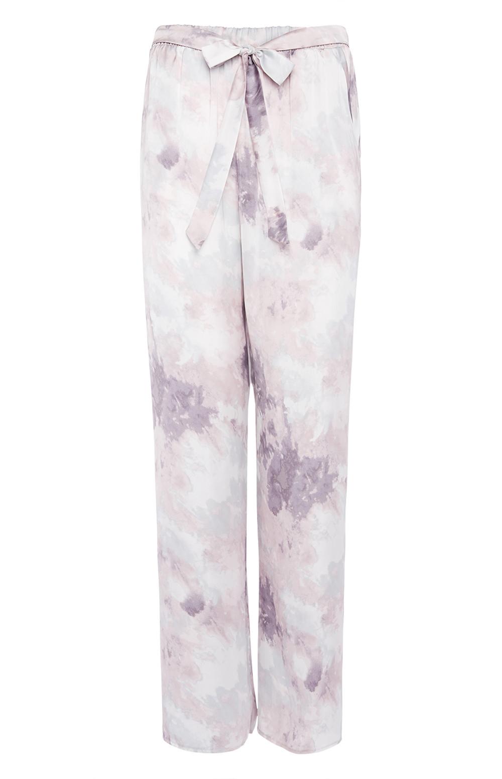 Leggings cetim padrão nuvens cinzento