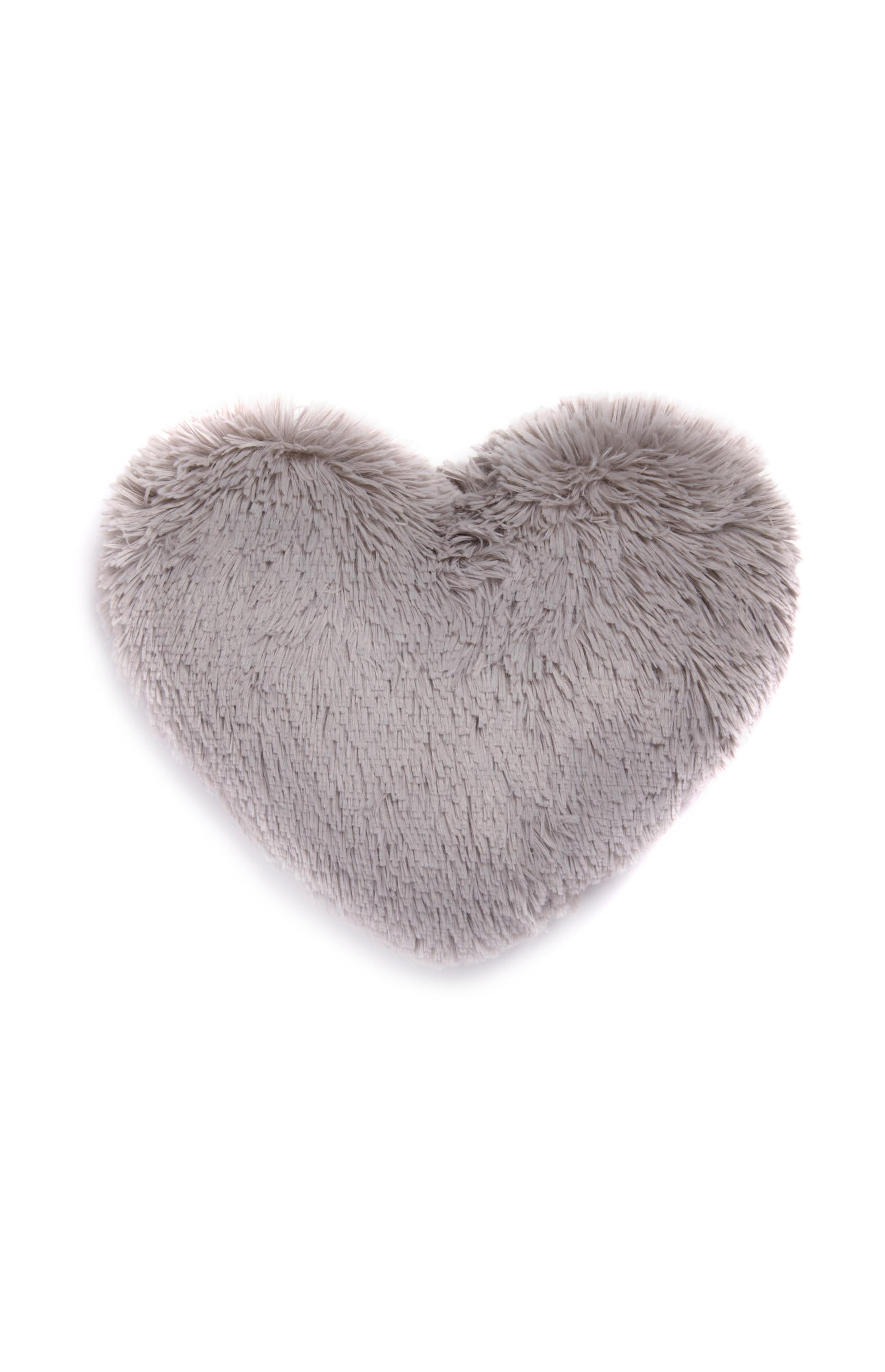 Grey Pom Heart Cushions & Covers Home Furnishings Homeware All