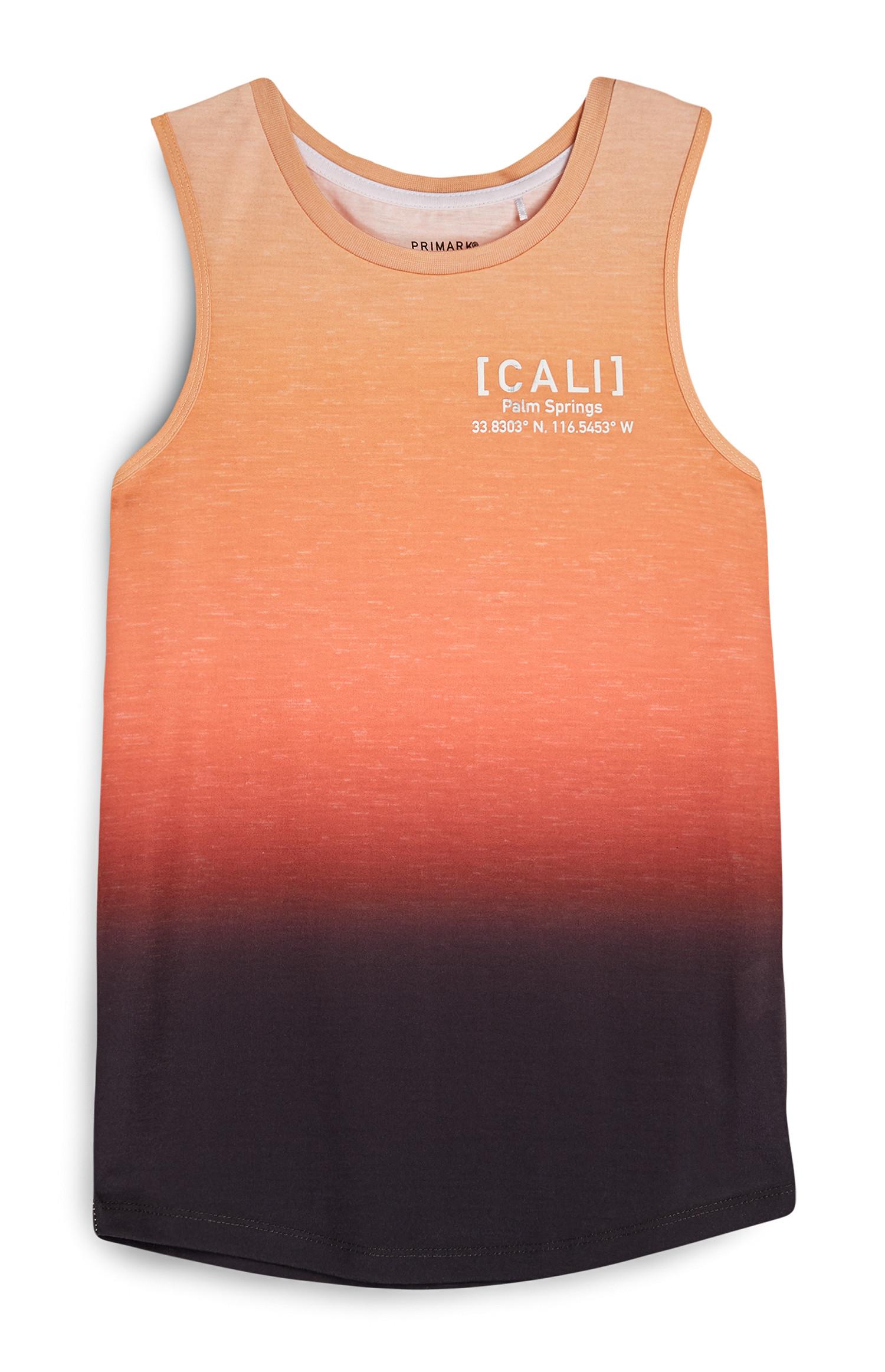 Canotta arancione sfumata da ragazzo