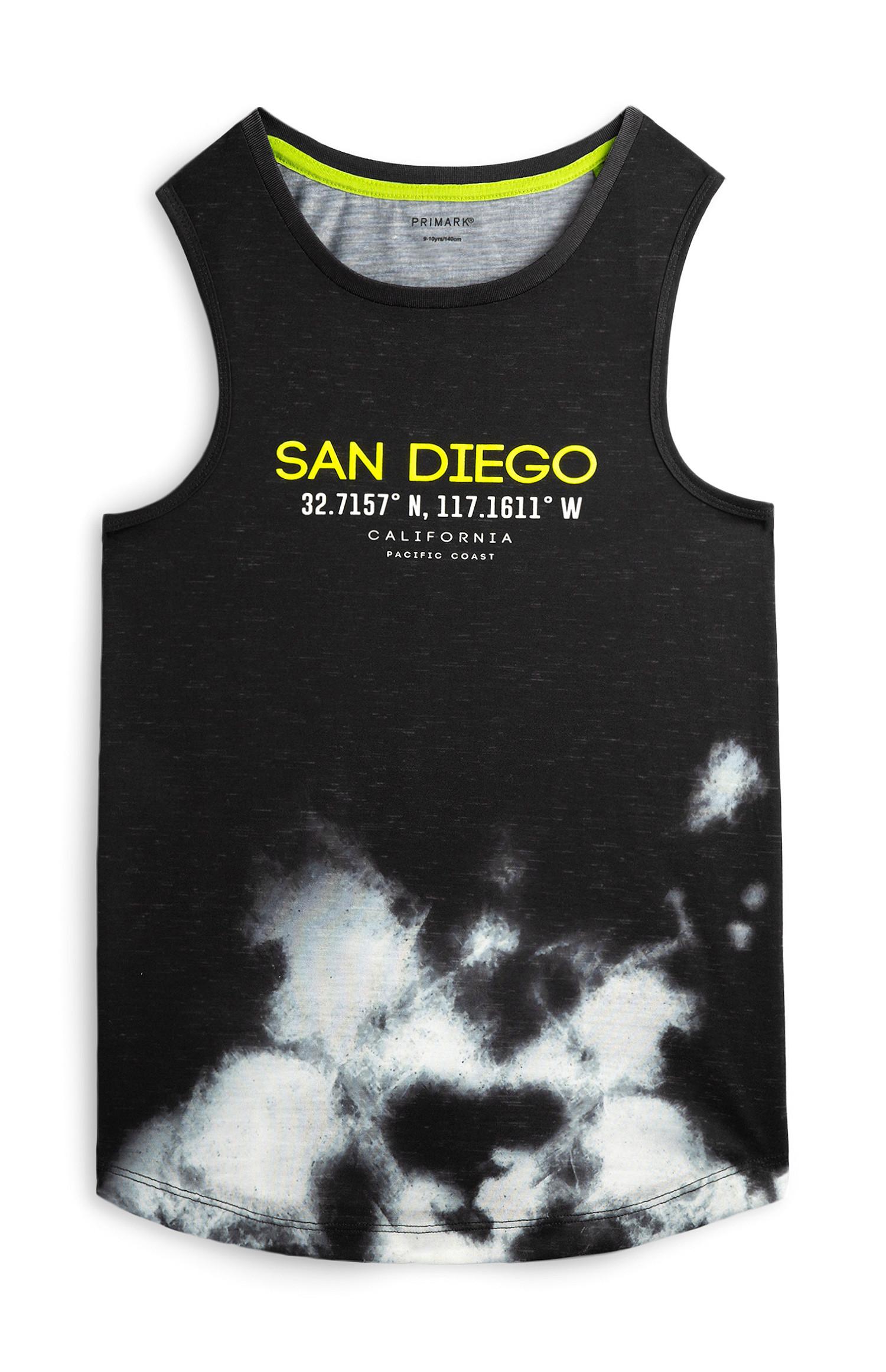 Top s/ mangas San Diego tingido rapaz preto