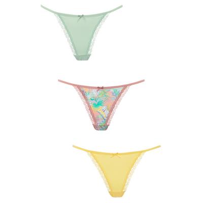 Mixed String Thongs 3-Pack