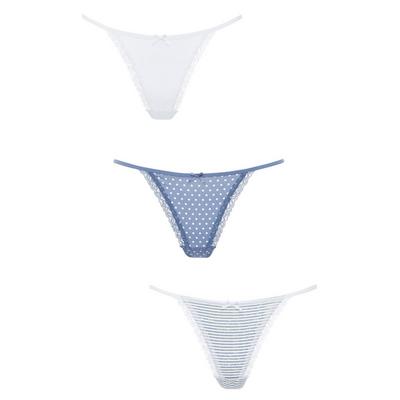 Mixed String Thongs 3-Pack