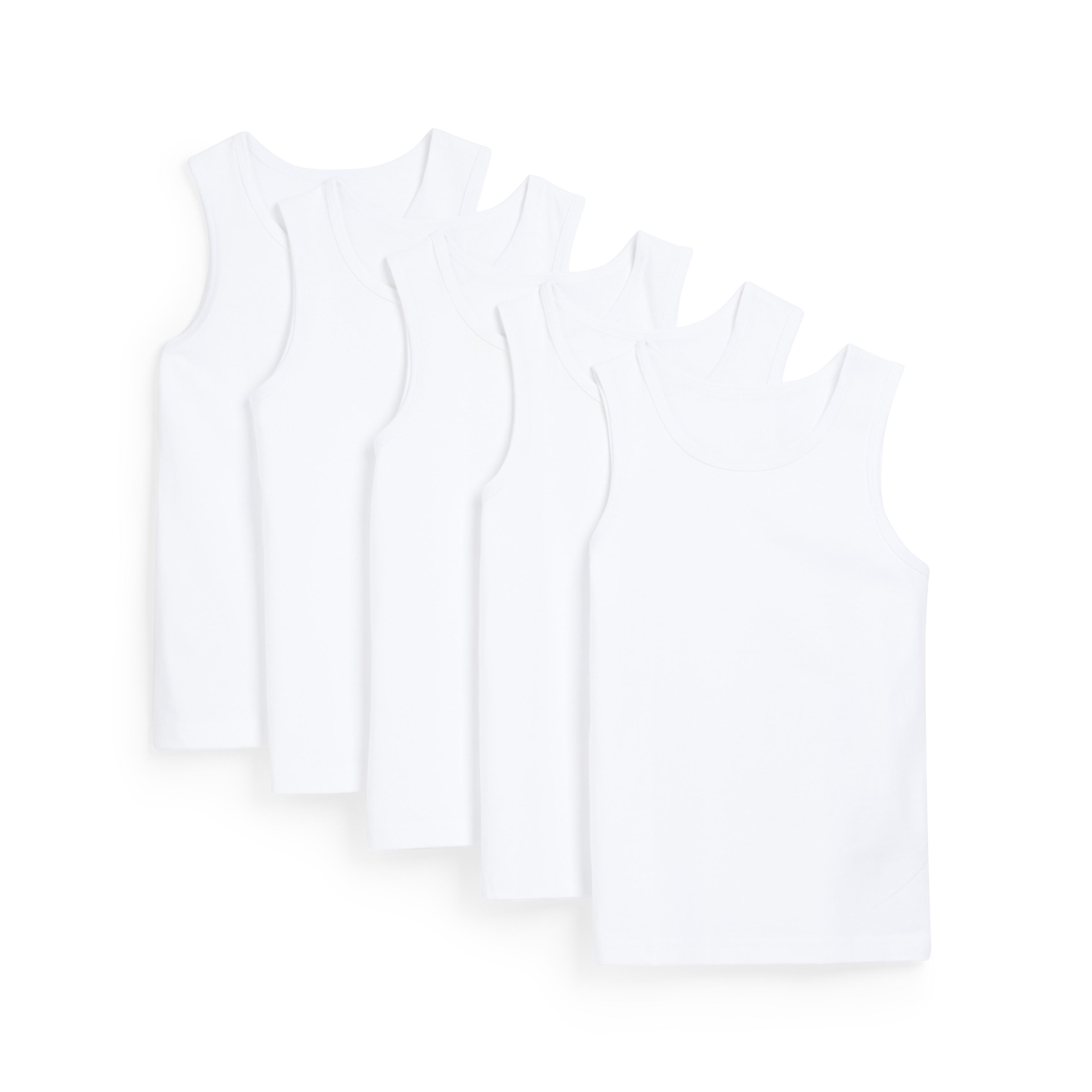Boys White Vests 5 Pack Kids Accessories Kids Clothes All Primark