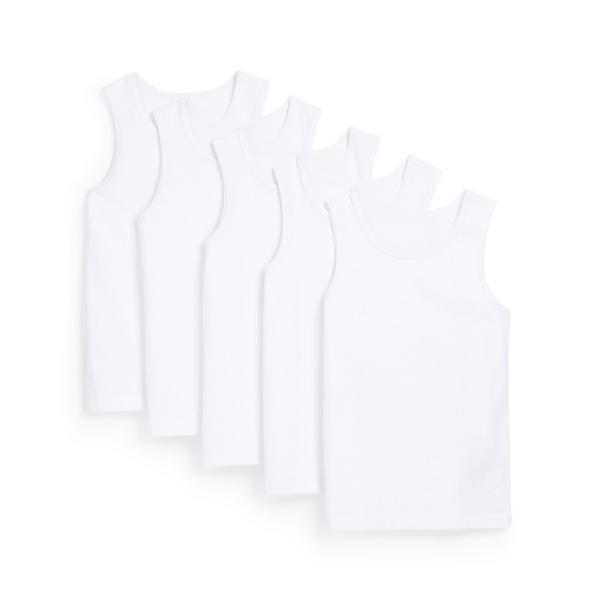 Boys White Vests 5 Pack | Kids Accessories | Kids Clothes | All Primark ...