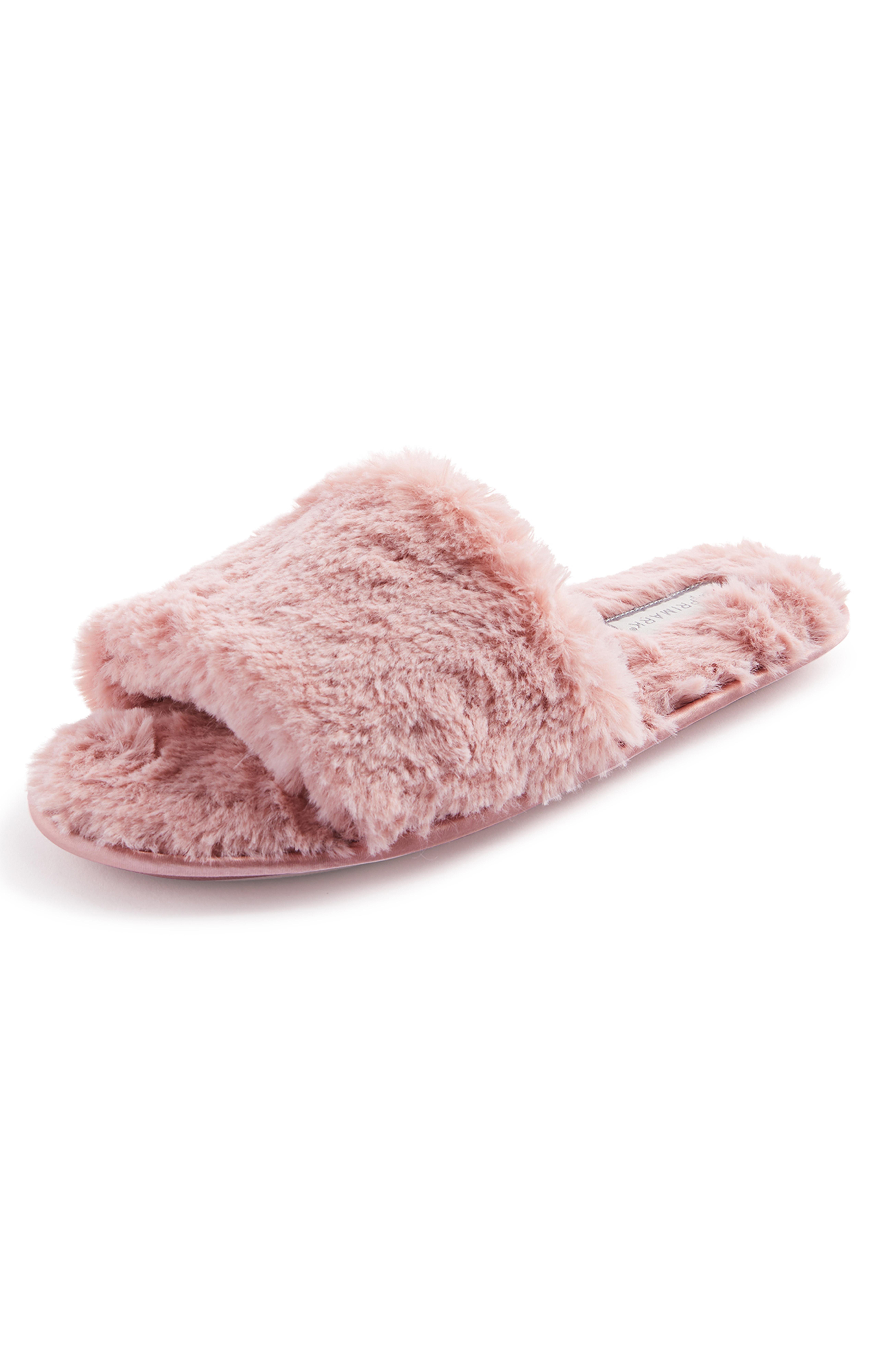 fur slippers primark