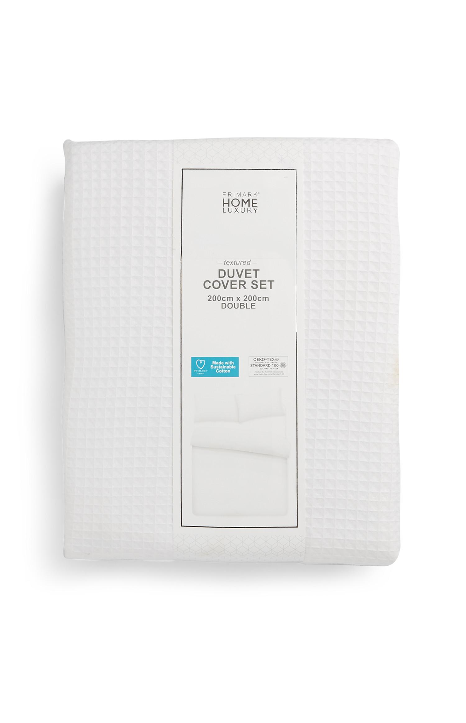 Komplet prevlek za prešito odejo za zakonsko posteljo iz belega trajnostnega bombaža