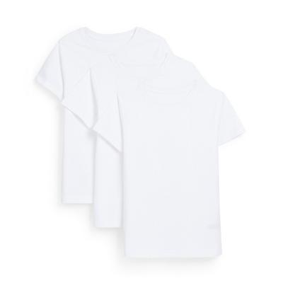 Pack de 5 camisetas blancas para niño