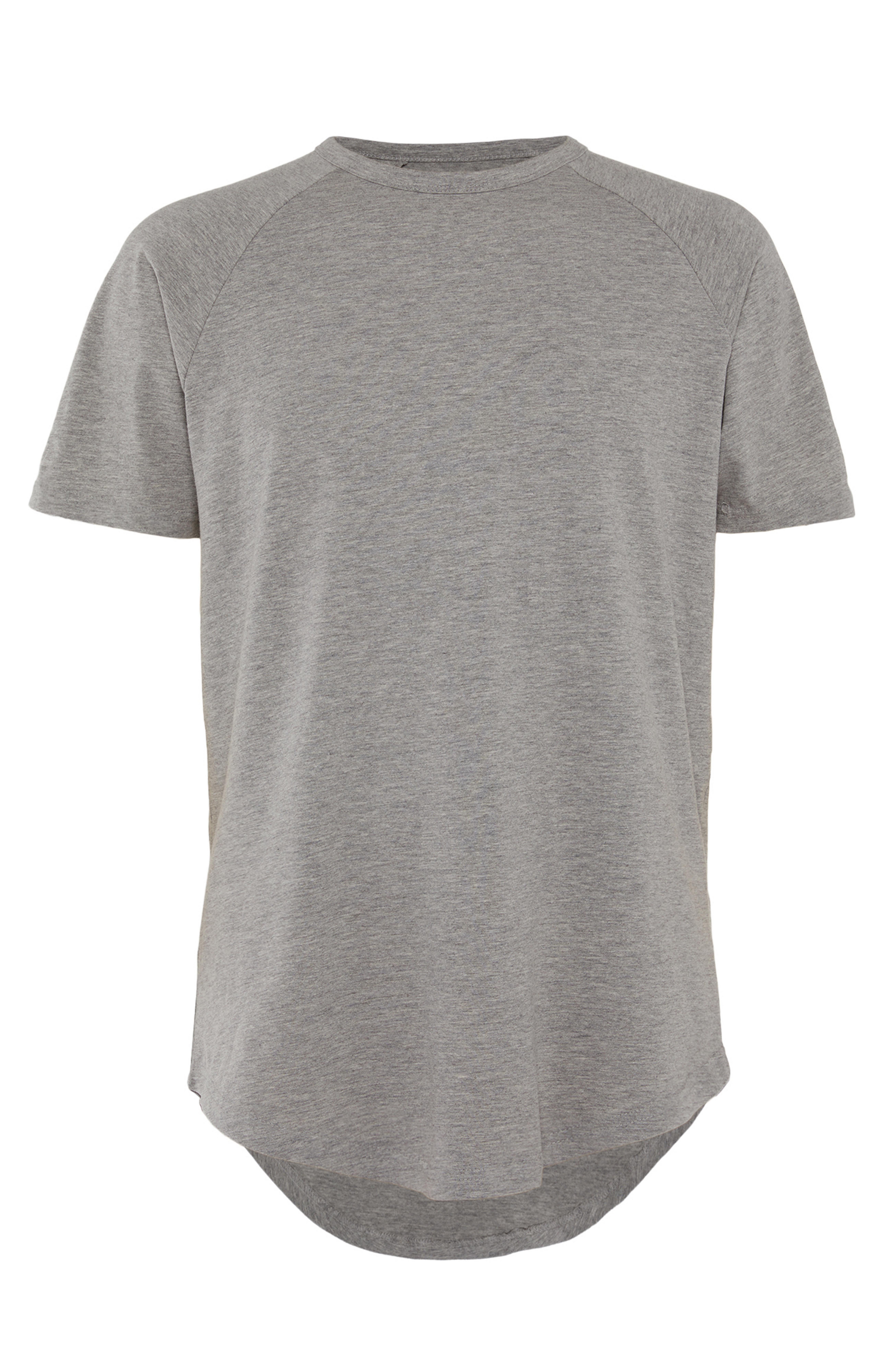 T-shirt grigio mélange lunga elasticizzata