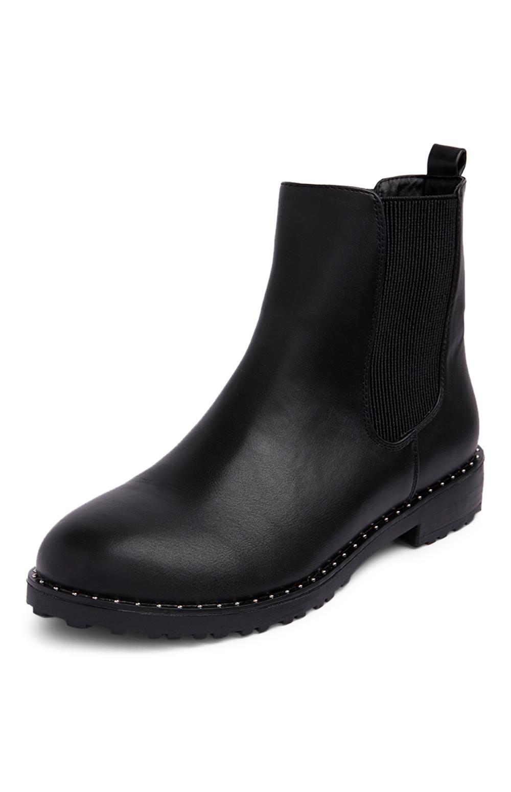 pretty little thing black ankle boots