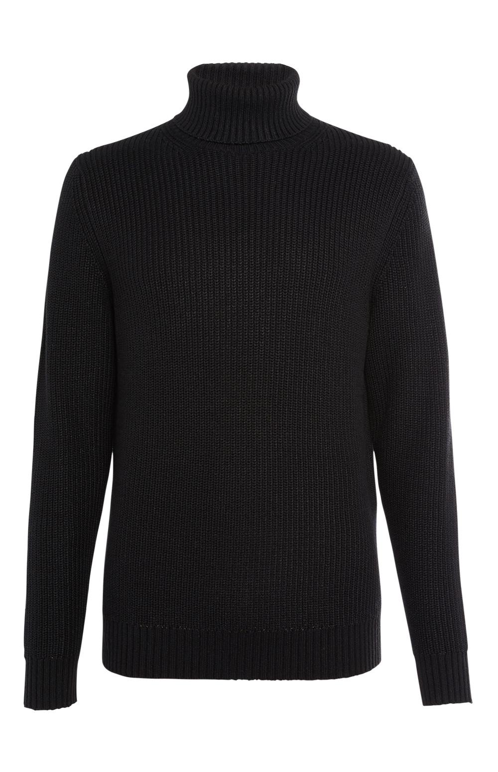 Black Chunky Roll Neck Sweater | Men's Jumpers & Sweaters | Men's ...