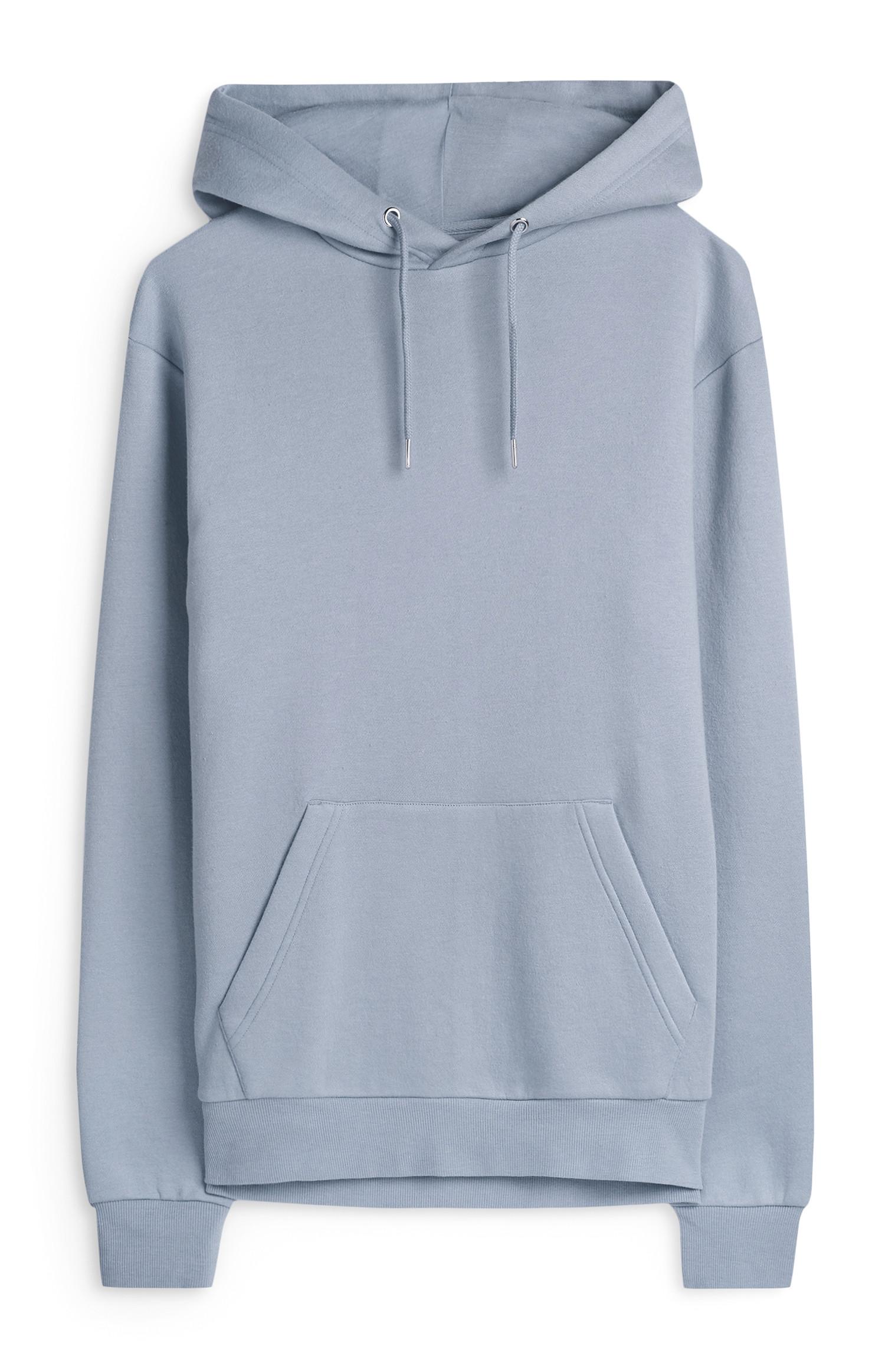 Sweat à capuche basique bleu clair