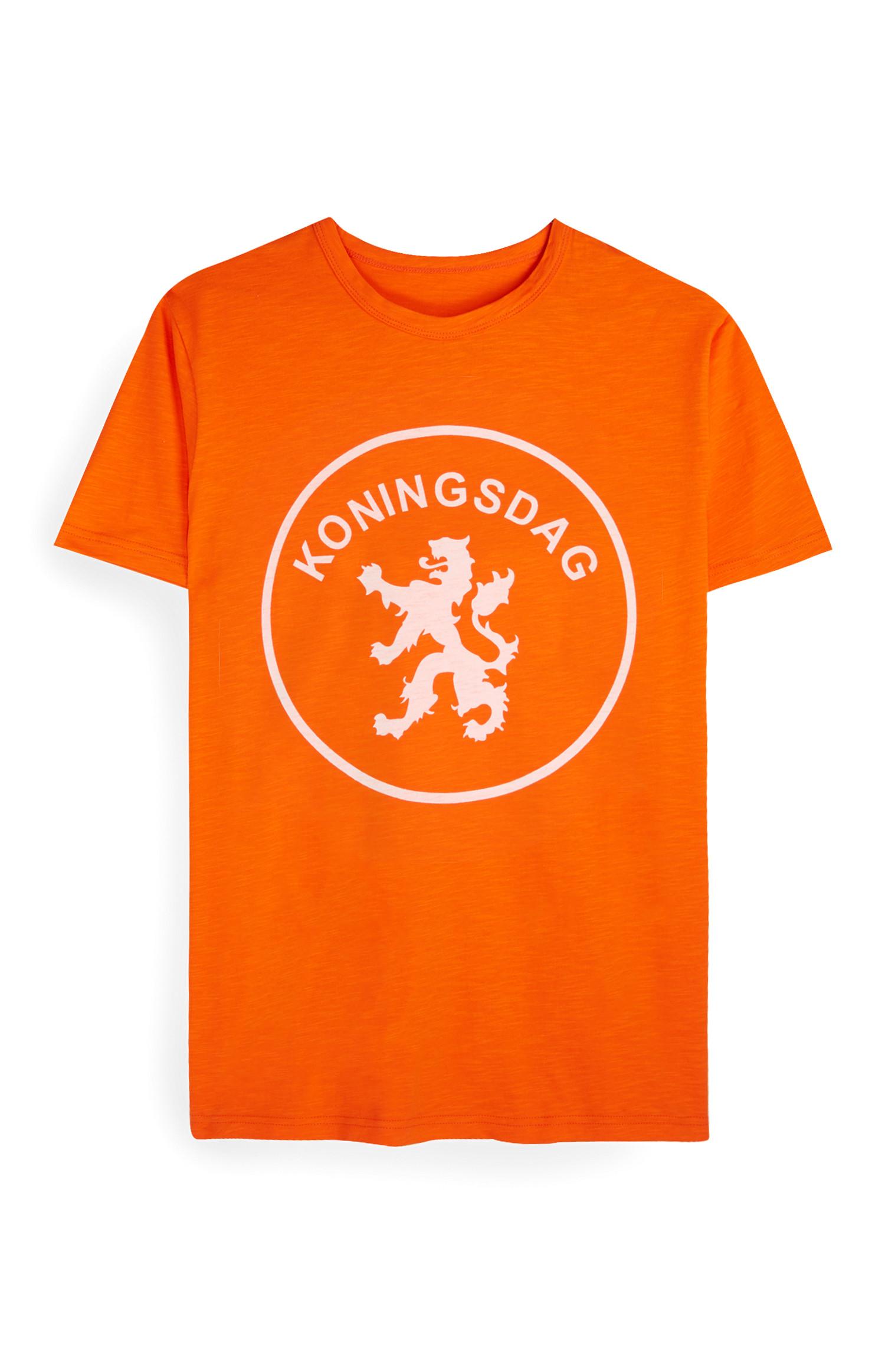 Oranžna majica s kratkimi rokavi Kings Day