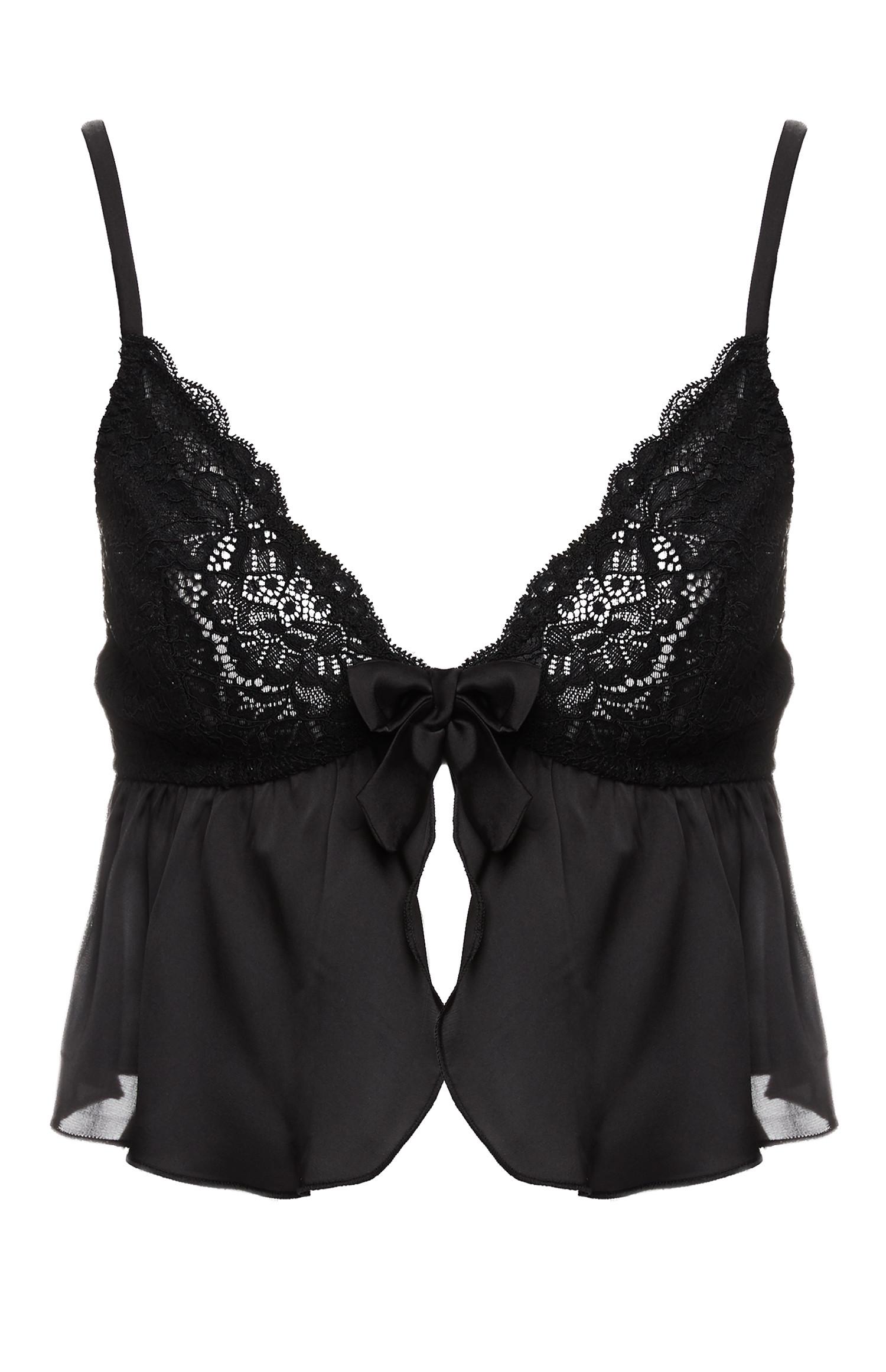 Sutiã rendado fluido preto