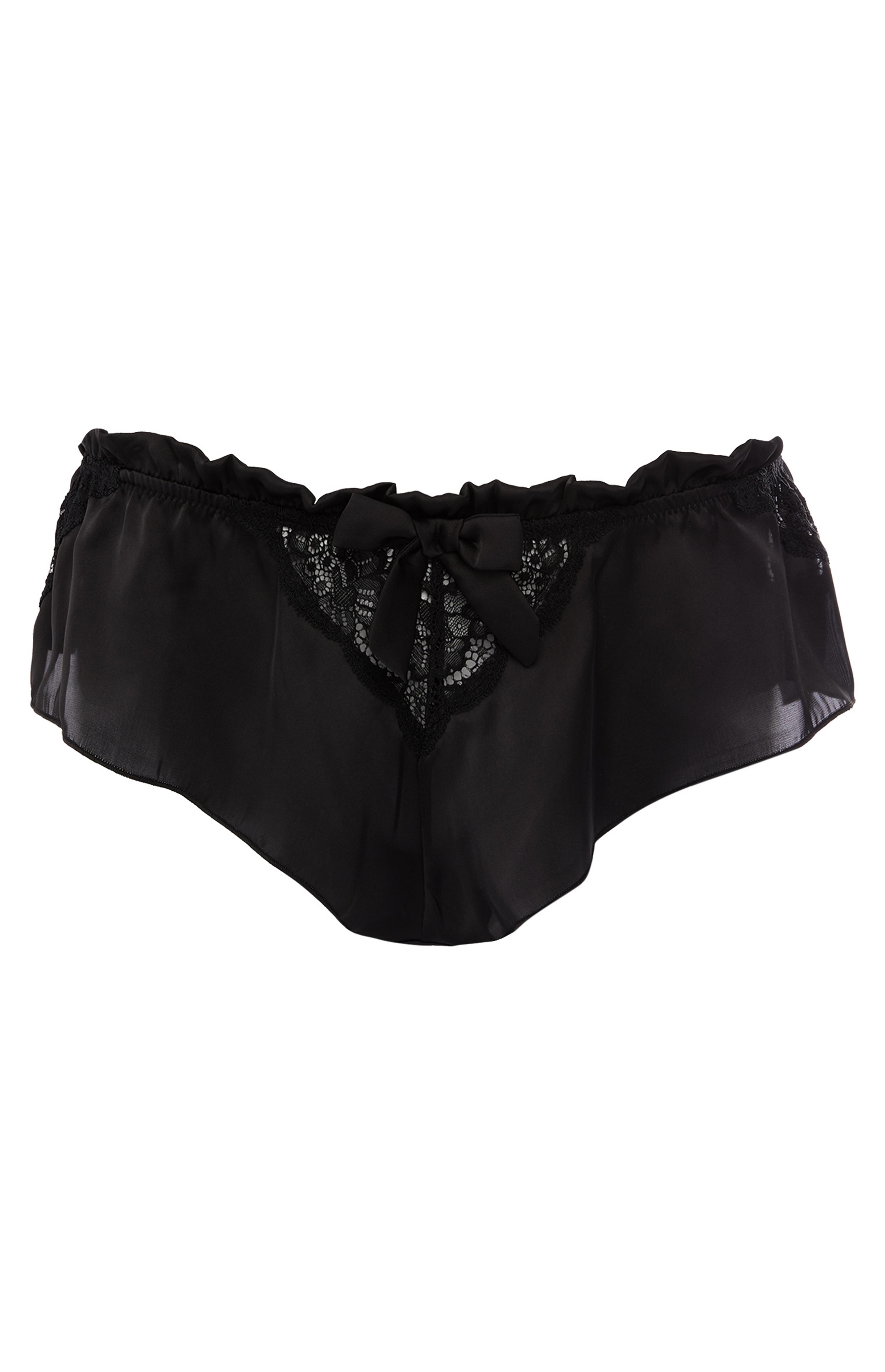 Cuecas rendadas fluidas preto