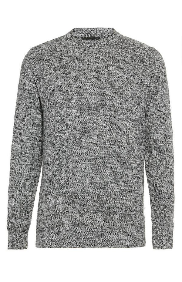 Grey Moss Stitch Twist Sweater | Men's Jumpers & Sweaters | Men's ...