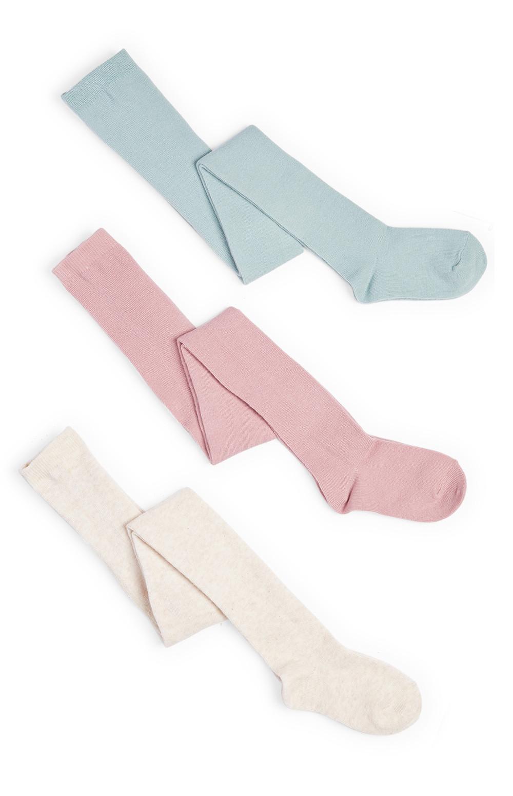 Baby Girl Pastel Cotton Rich Tights 3 Pack Baby Accessories Baby