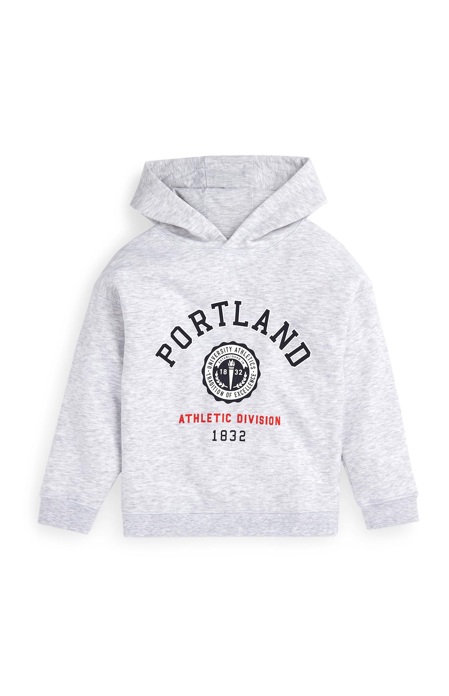 Camisola capuz Portland rapaz cinzento