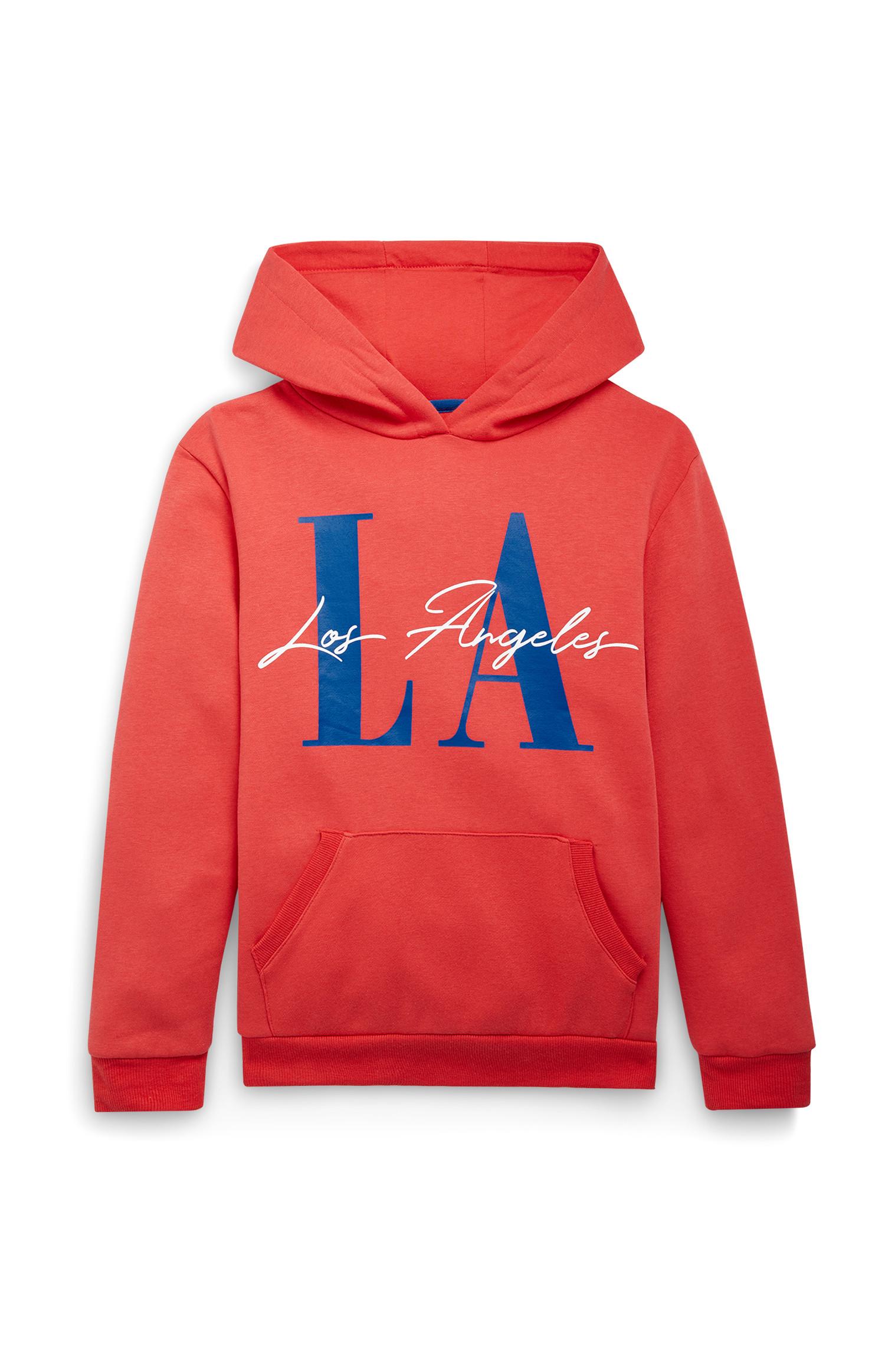 Camisola capuz LA rapaz vermelho