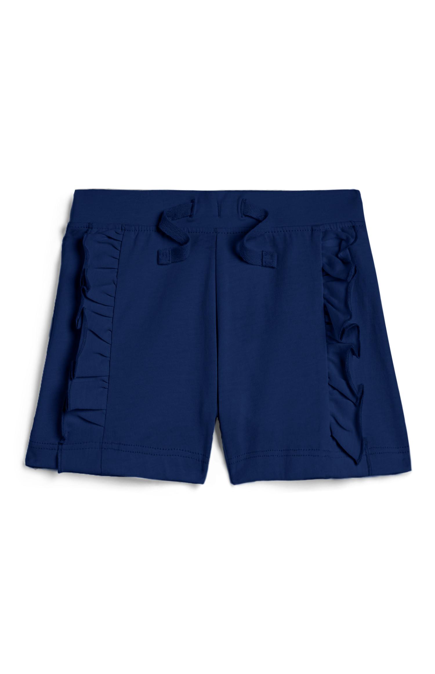 Dekliške temno modre kratke hlače za dojenčke