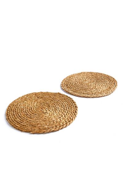 Woven Wicker Placemats 2 Pack