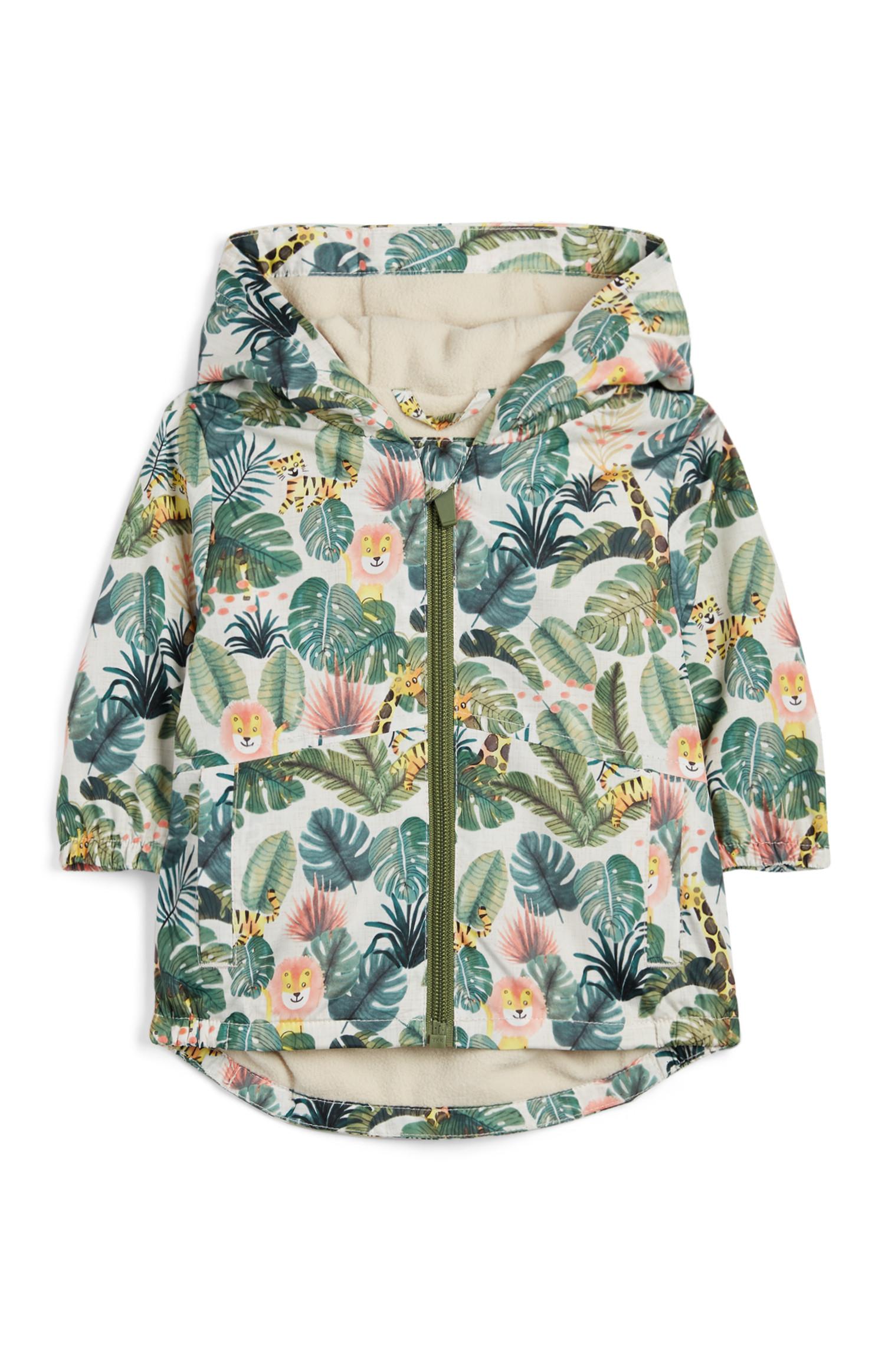 Fantovska jakna s potiskom listov za dojenčke