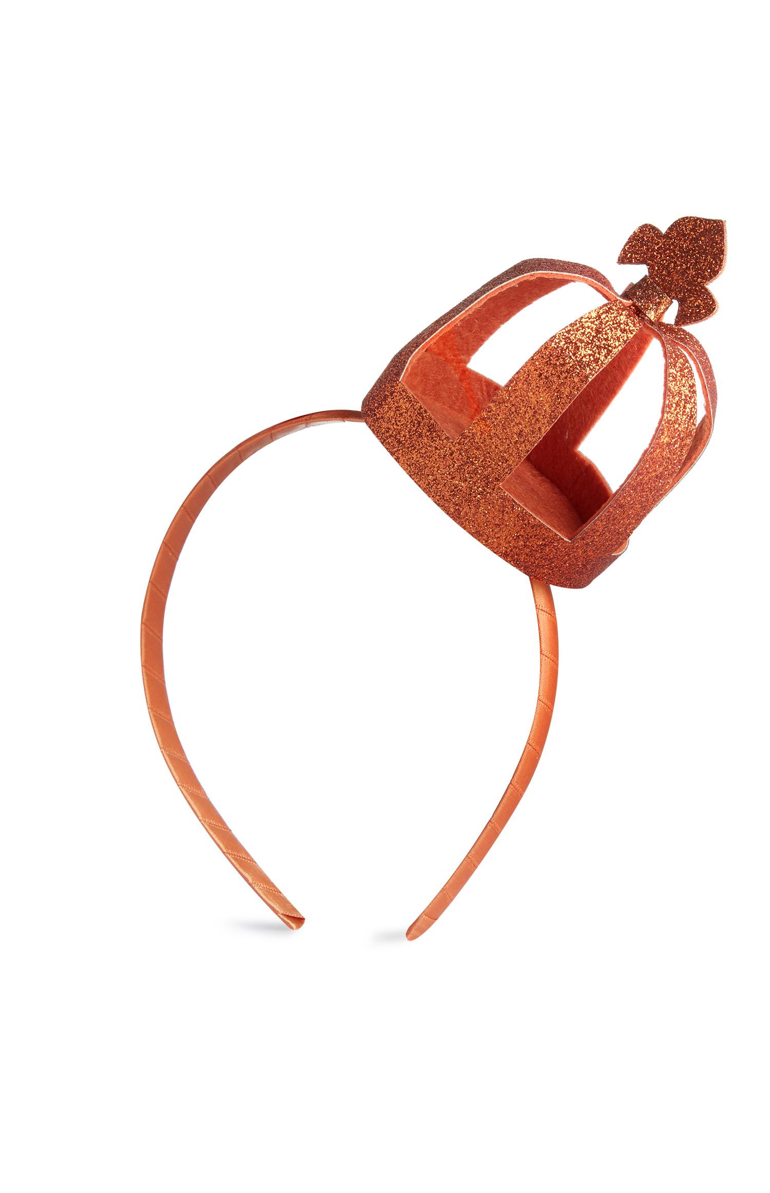 Oranžen lasni obroč s krono Kings Day