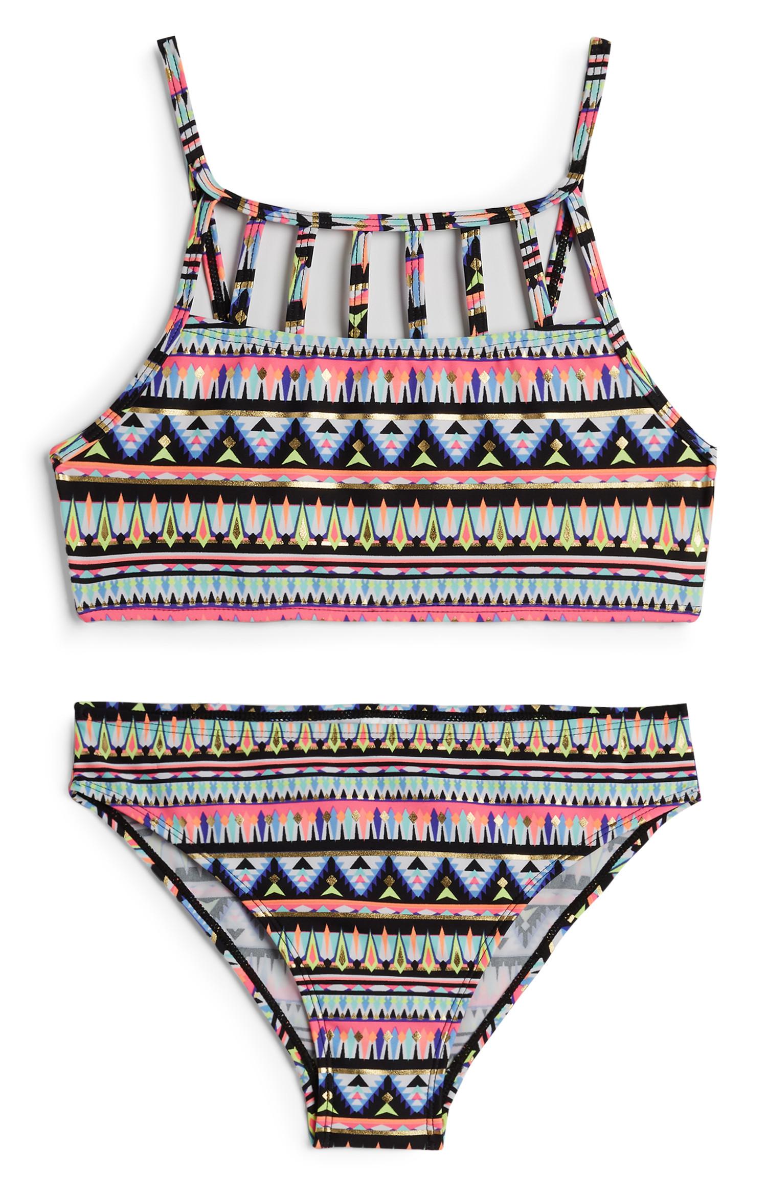 Bikini con stampa Aztec da ragazza