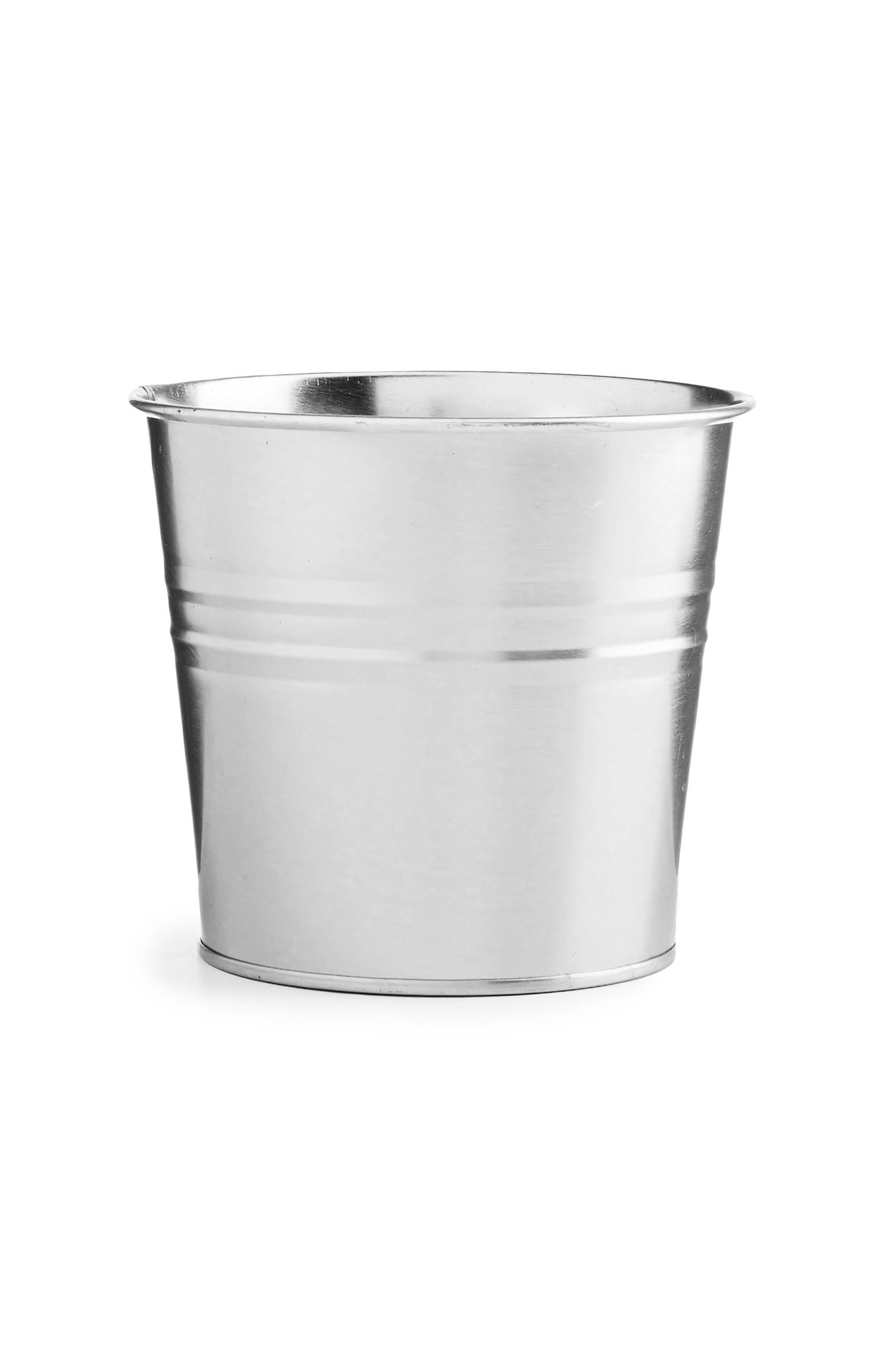 Srebrn cvetlični lonček iz kositra