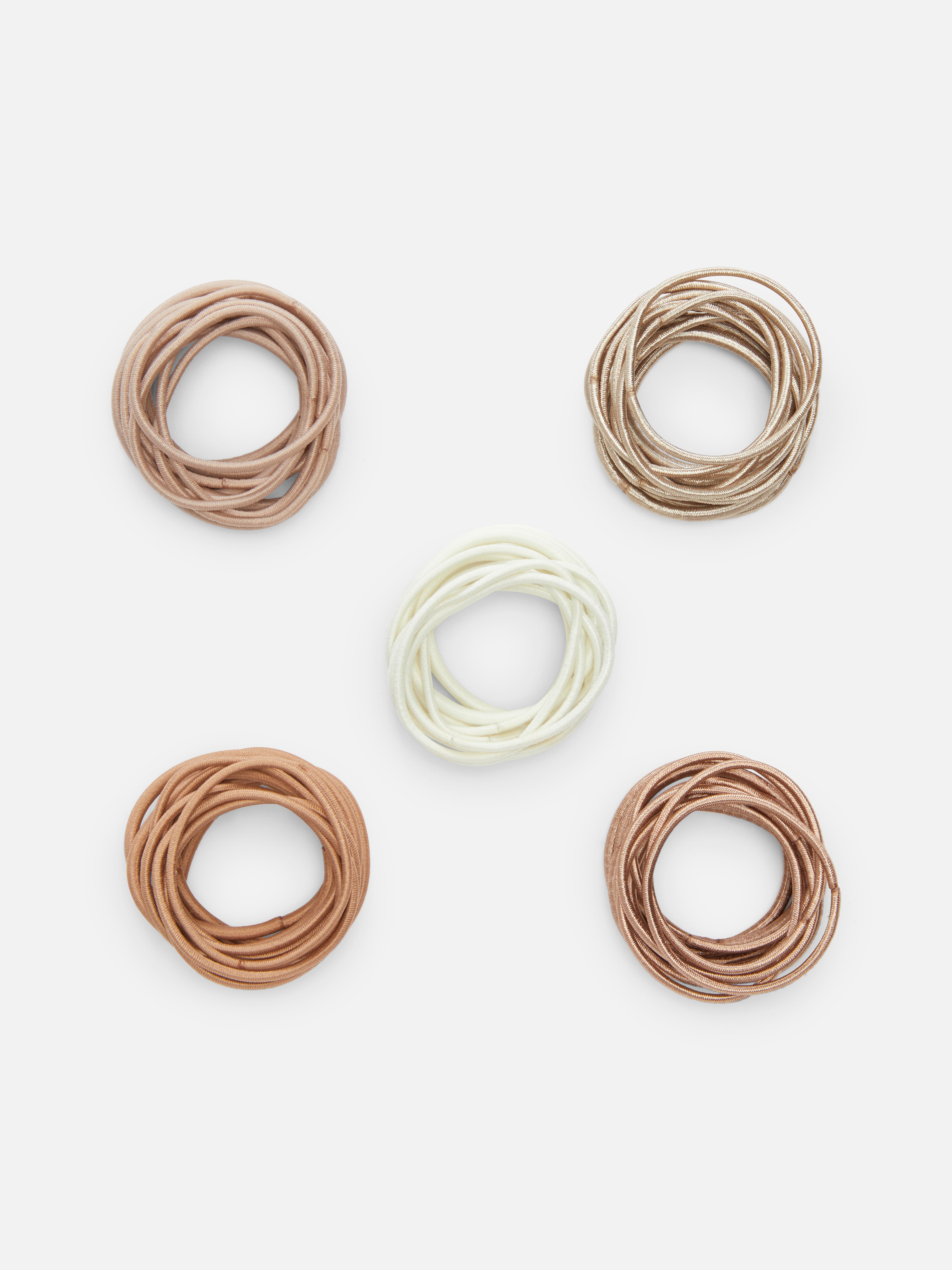 Lot D'élastiques Cheveux Couleurs Assortis Spring - 18 Pcs