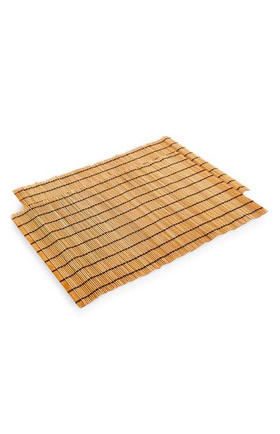 Wooden Rectangle Place Mat 2 Pack