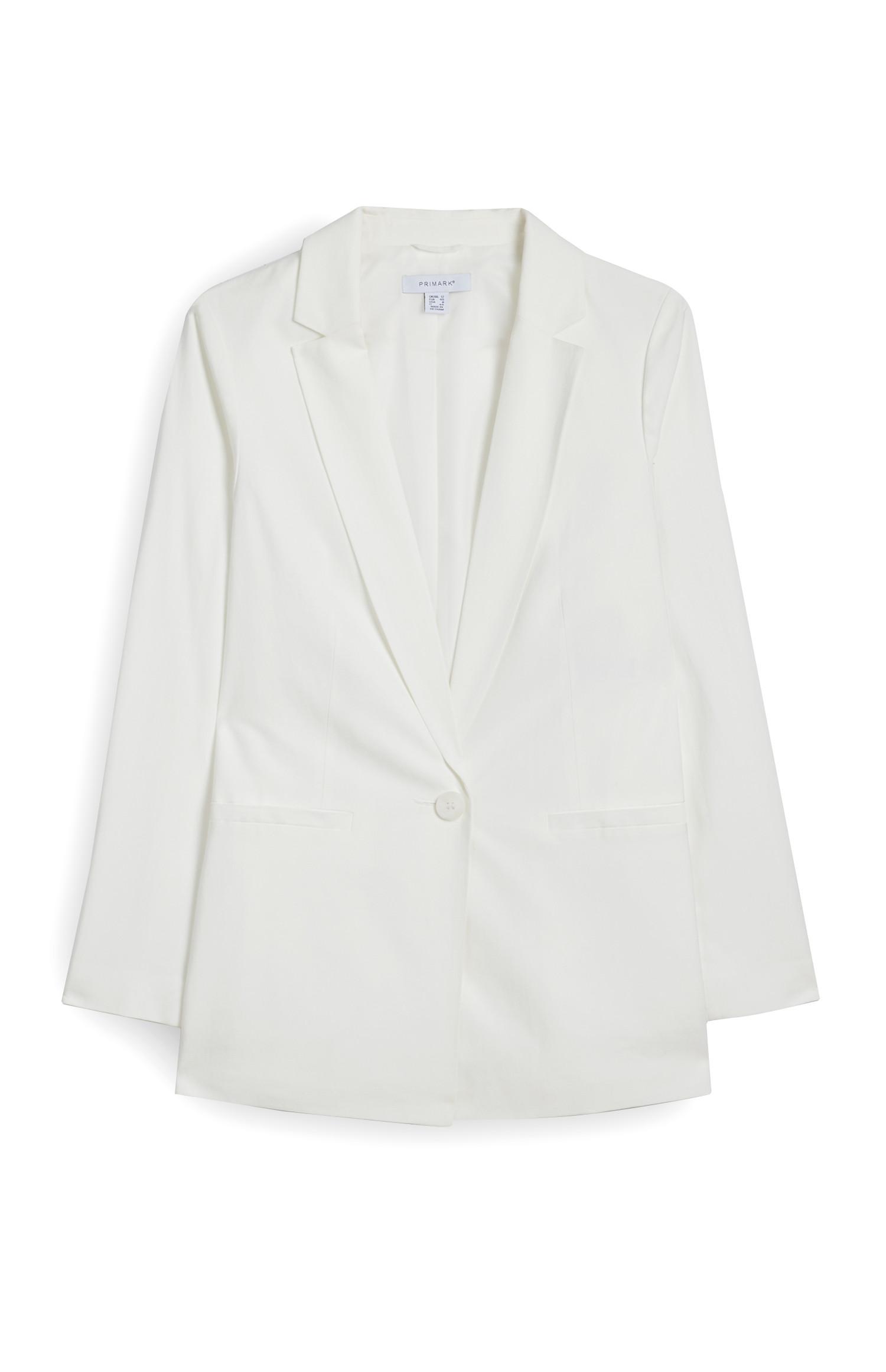 Blazer um botão branco