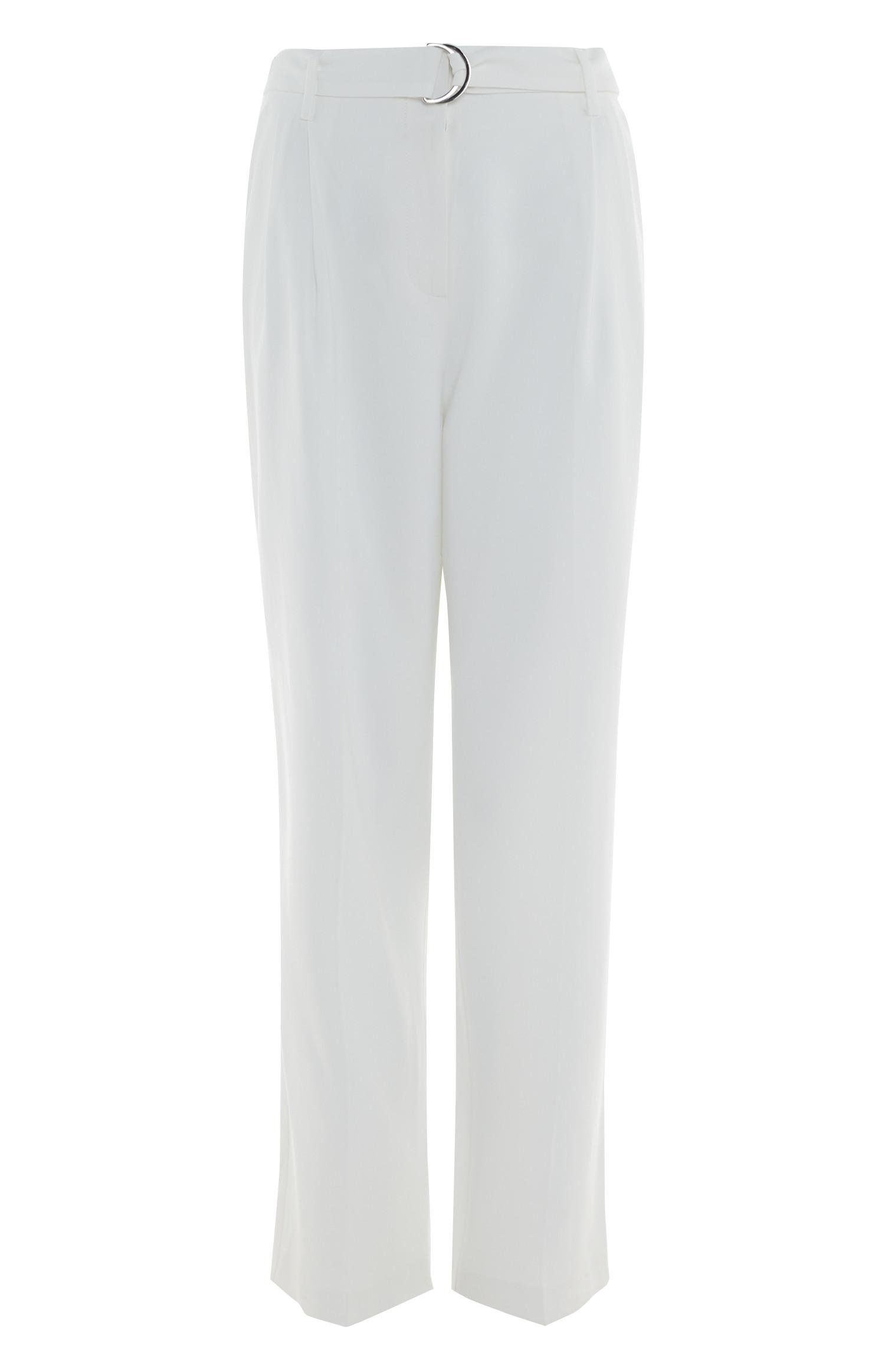 Calças largas cinto branco