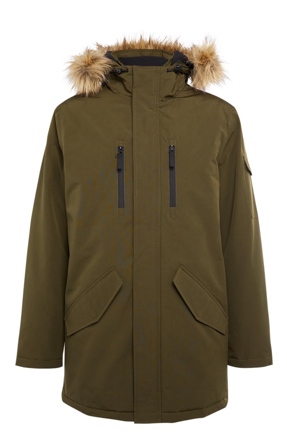 Parka kaki lungo con applicazioni Parka e piumini Cappotti e